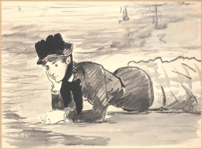 Annabel Lee. Kvinde liggende på stranden