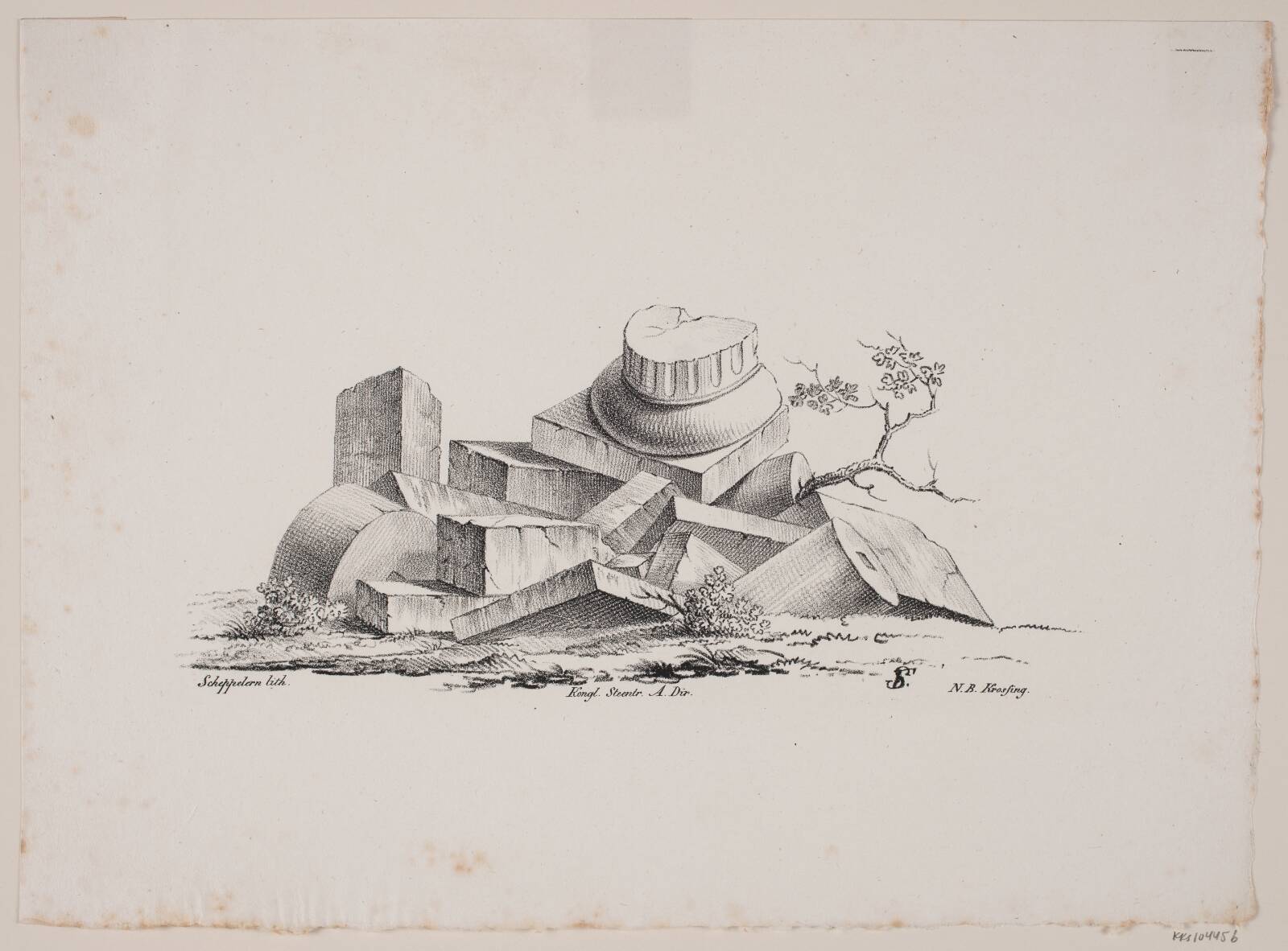 Arkitektonisk motiv, Frederik Schepelern, 1796-1883