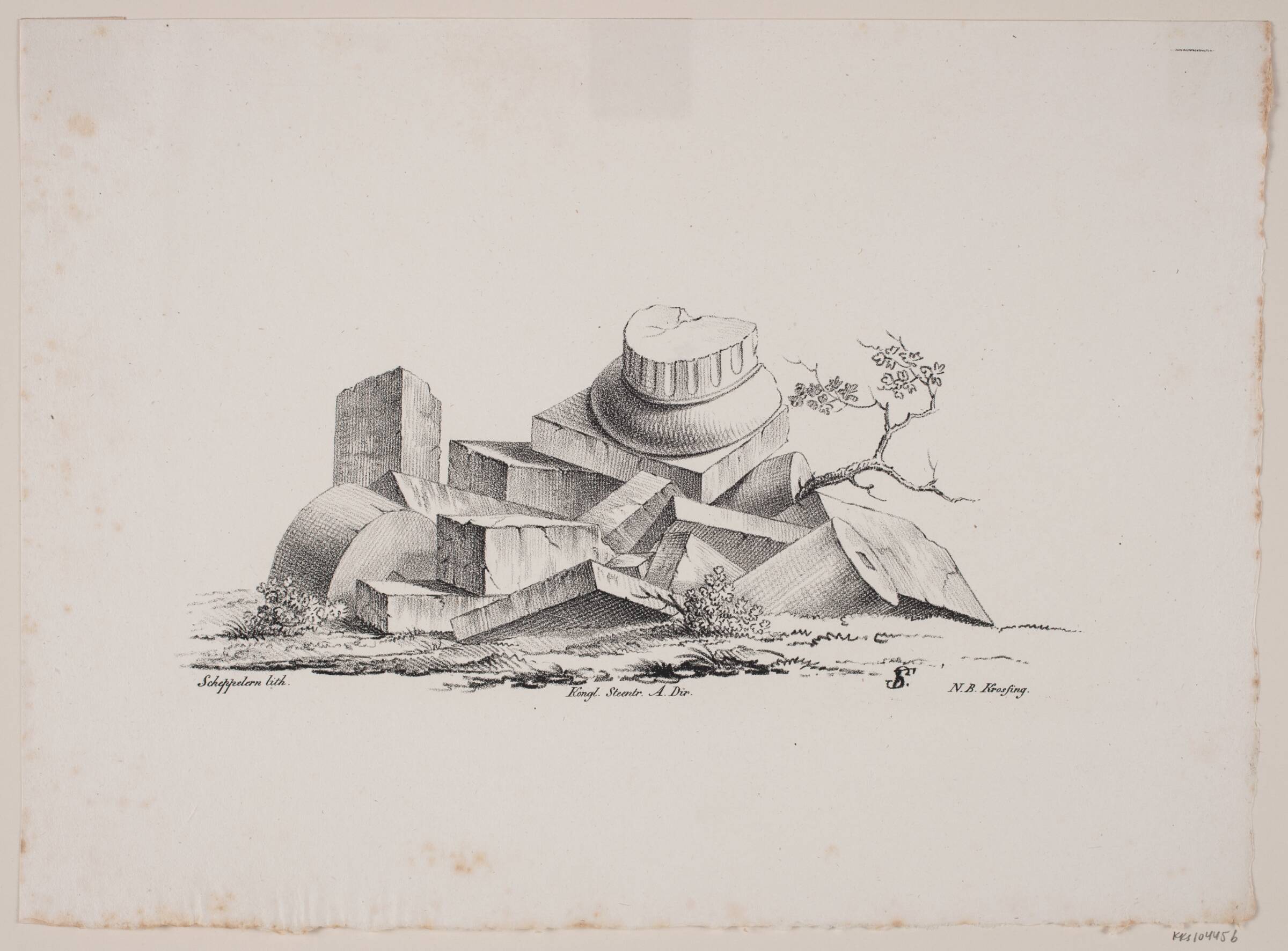 Arkitektonisk motiv, Frederik Schepelern, 1796-1883