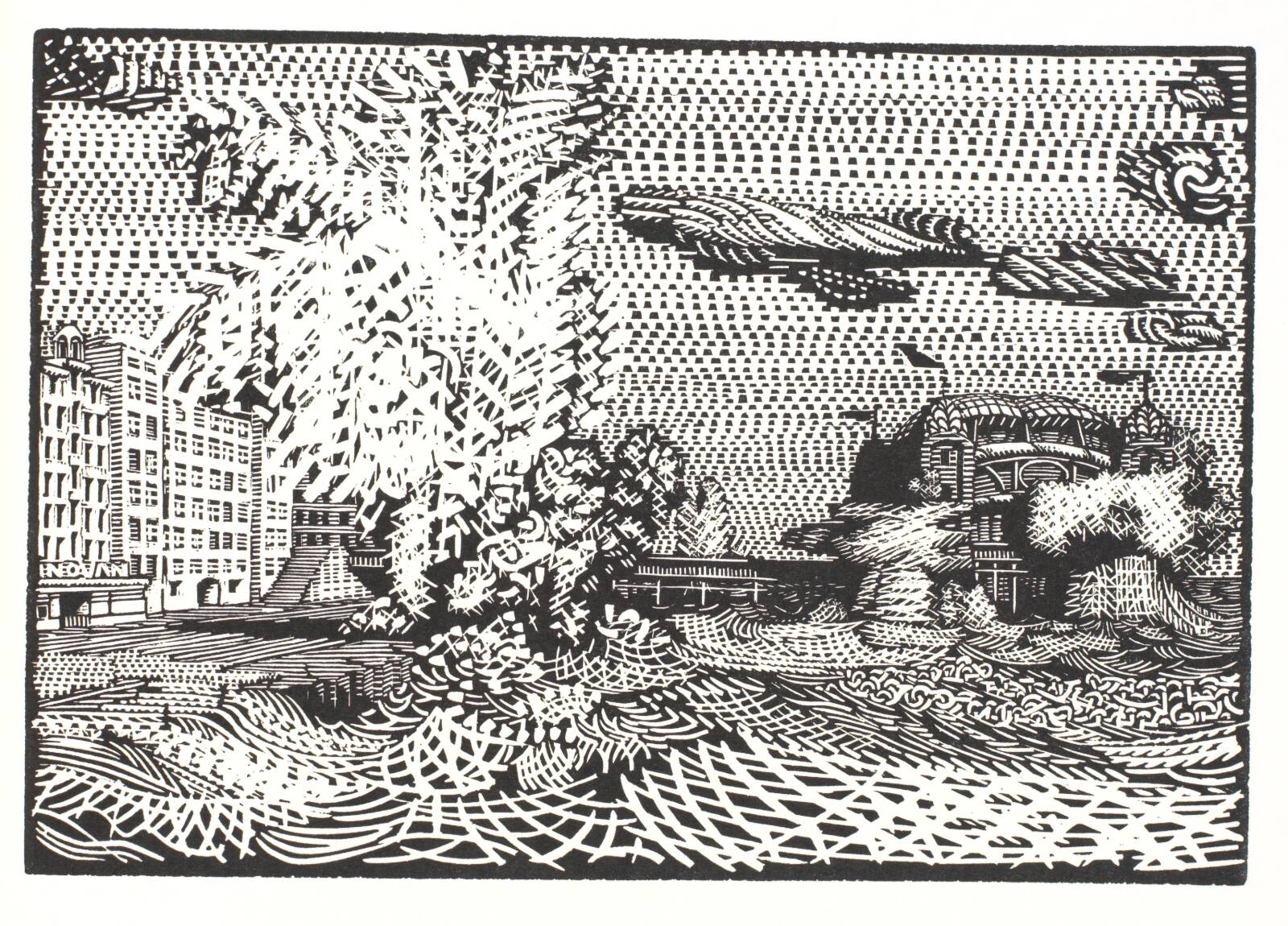 Stormen, kysten, Palle Nielsen, 1970