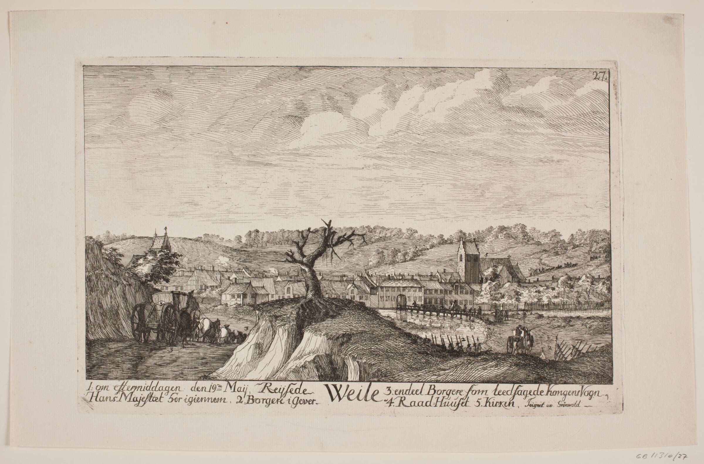 Frederik V's indtog i Vejle, Poul Isac Grønvold, 1749