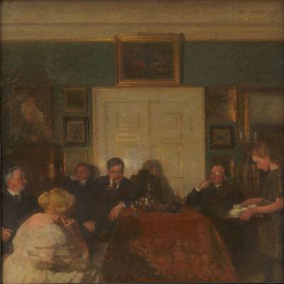 Aftenselskab i kunstnerens hjem