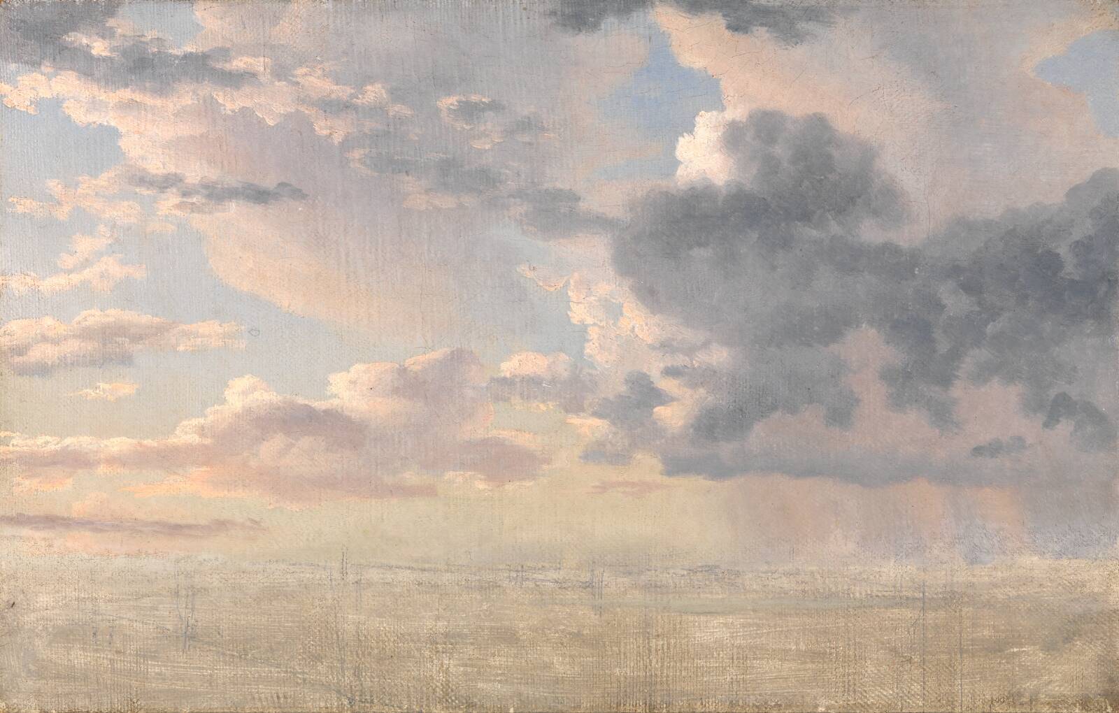 Studie af skyer over Øresund, C.W. Eckersberg, 1826