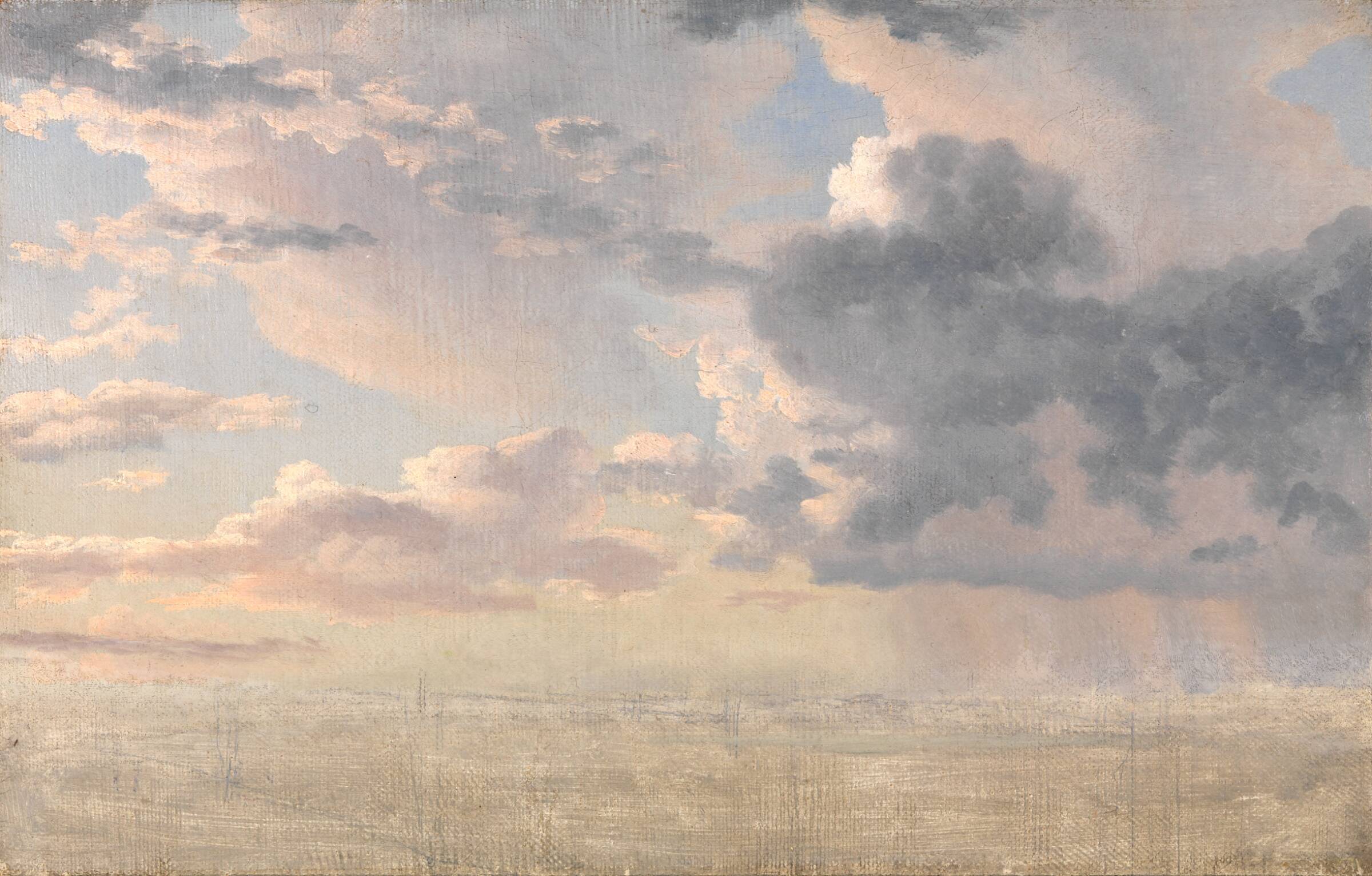 Studie af skyer over Øresund, C.W. Eckersberg, 1826