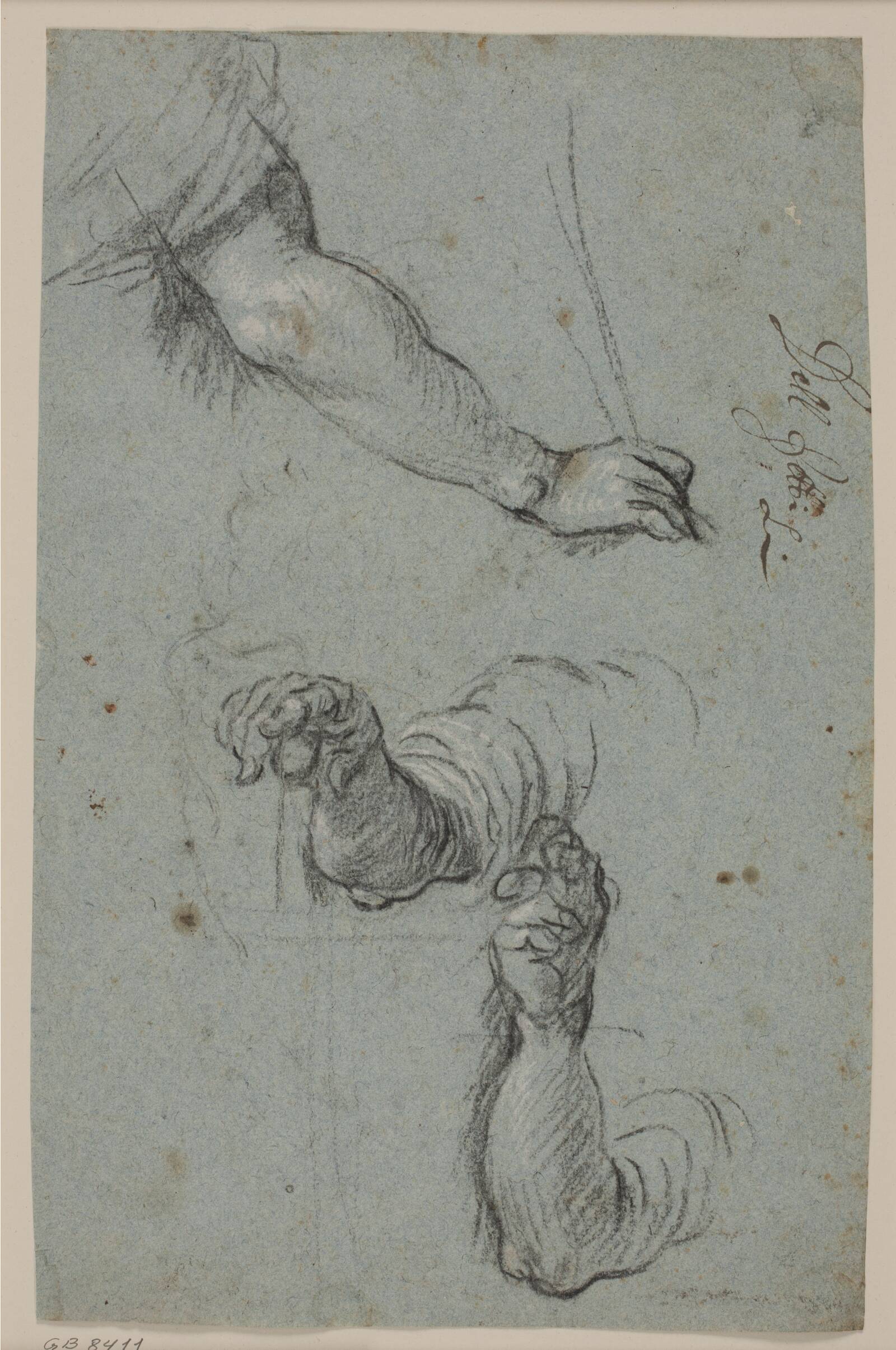 Tre studier af arme, Ubekendt, 1600-1700