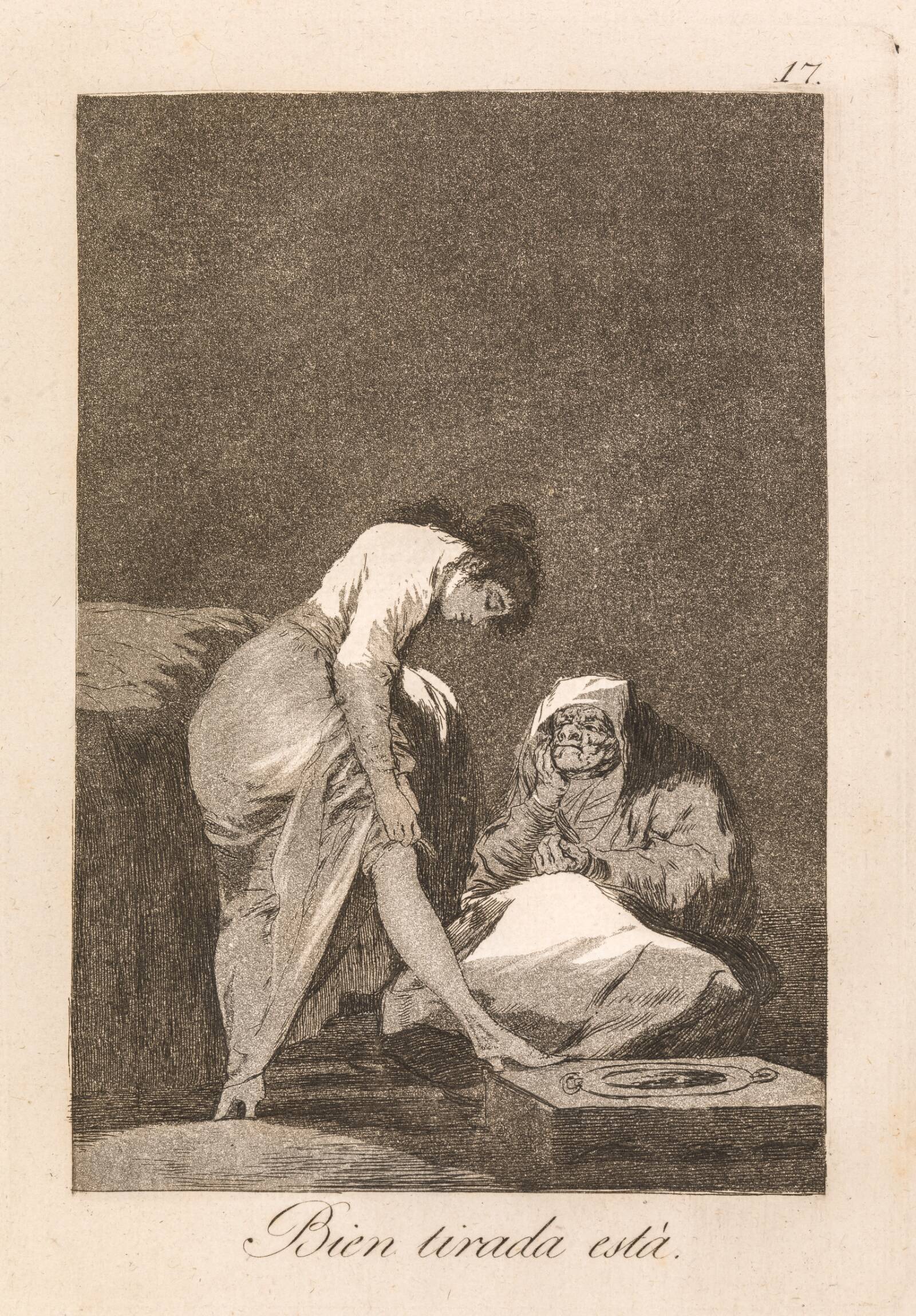 Den sidder!, Francisco de Goya, 1797-1798