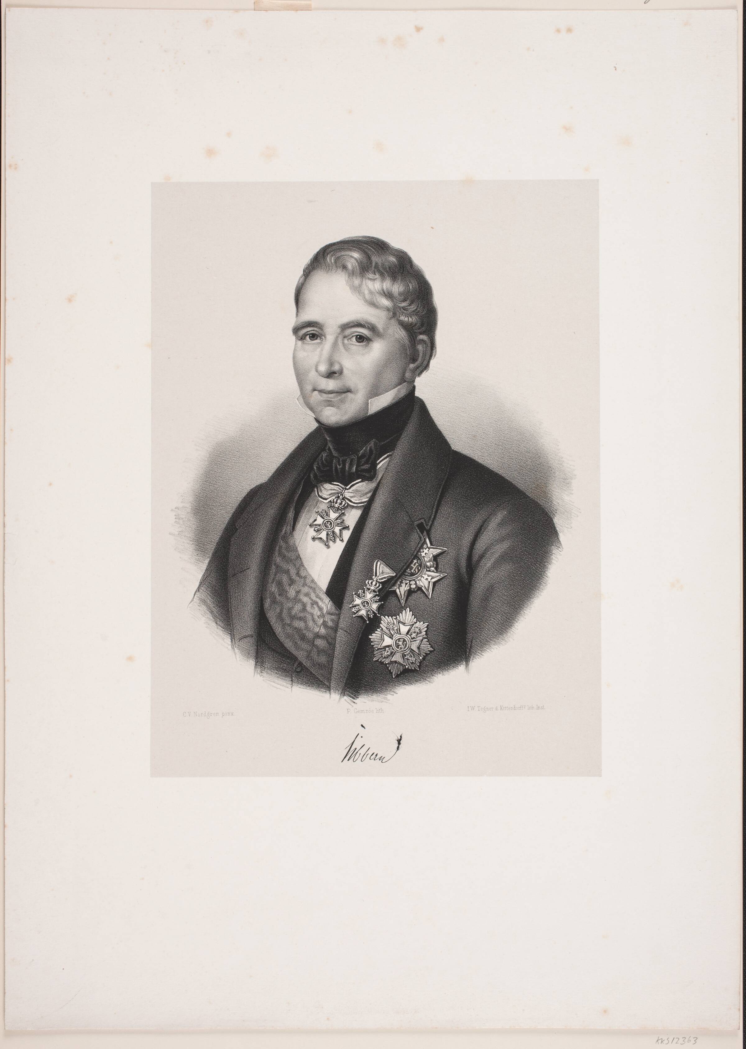N.C.W. Sibbern, Peter Henrik Gemzøe, 1854