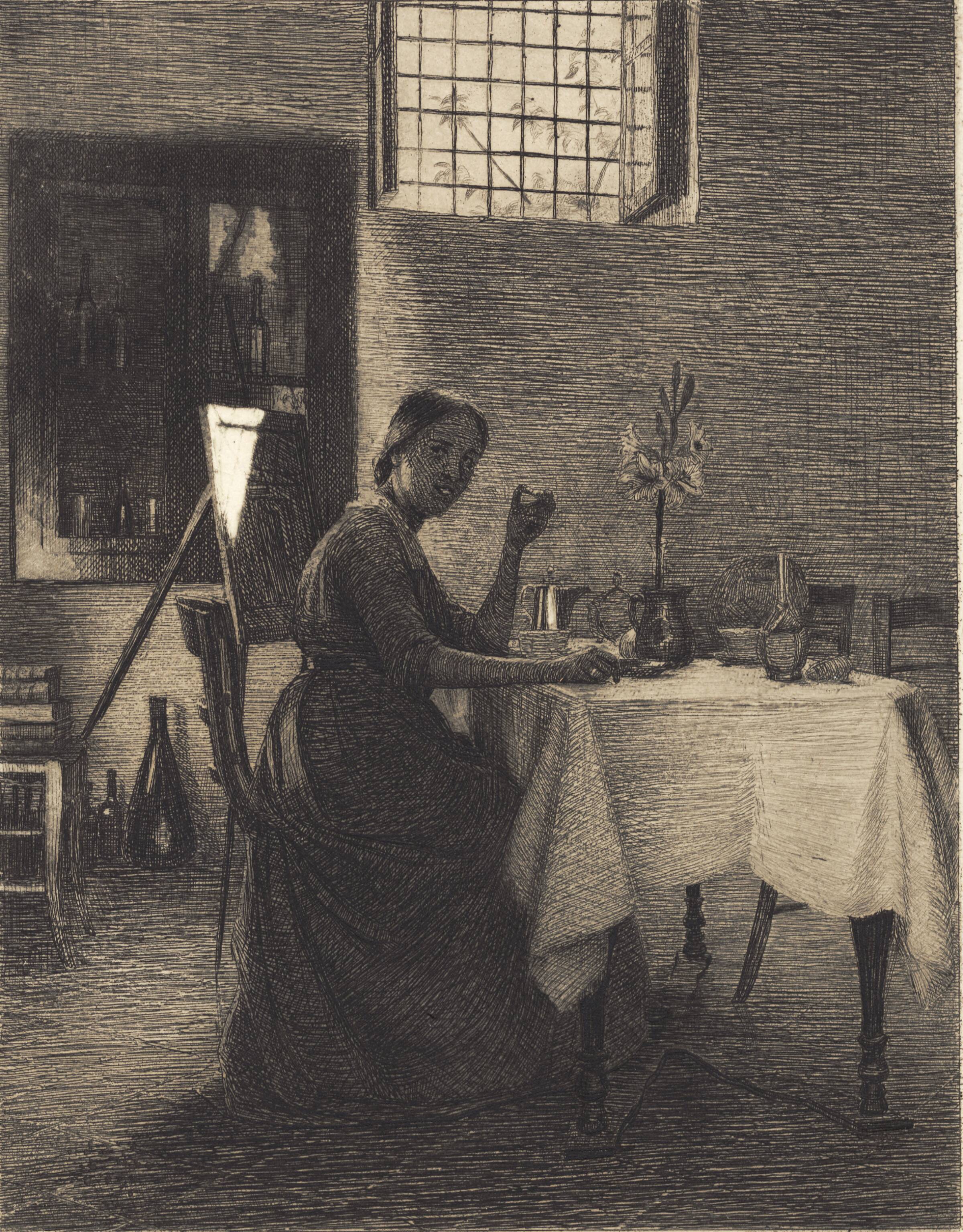 Ved morgenkaffen, Peter Ilsted, 1893