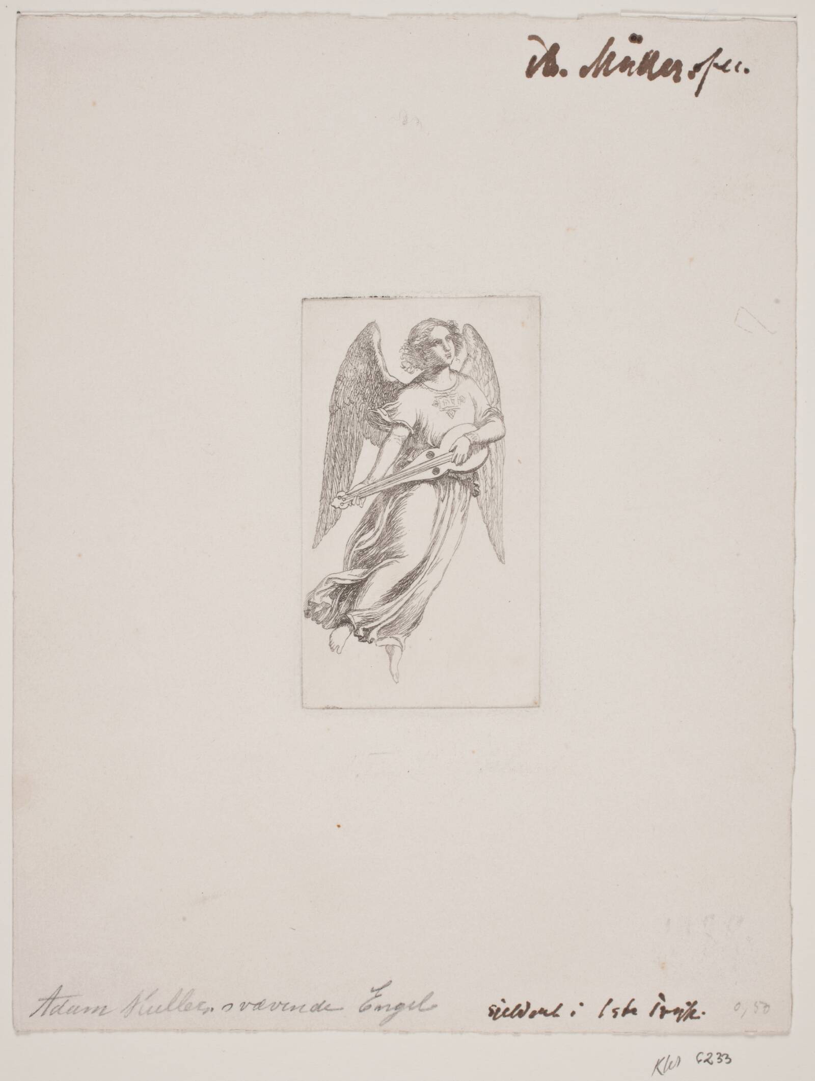 Svævende Engel, Adam Müller, 1844