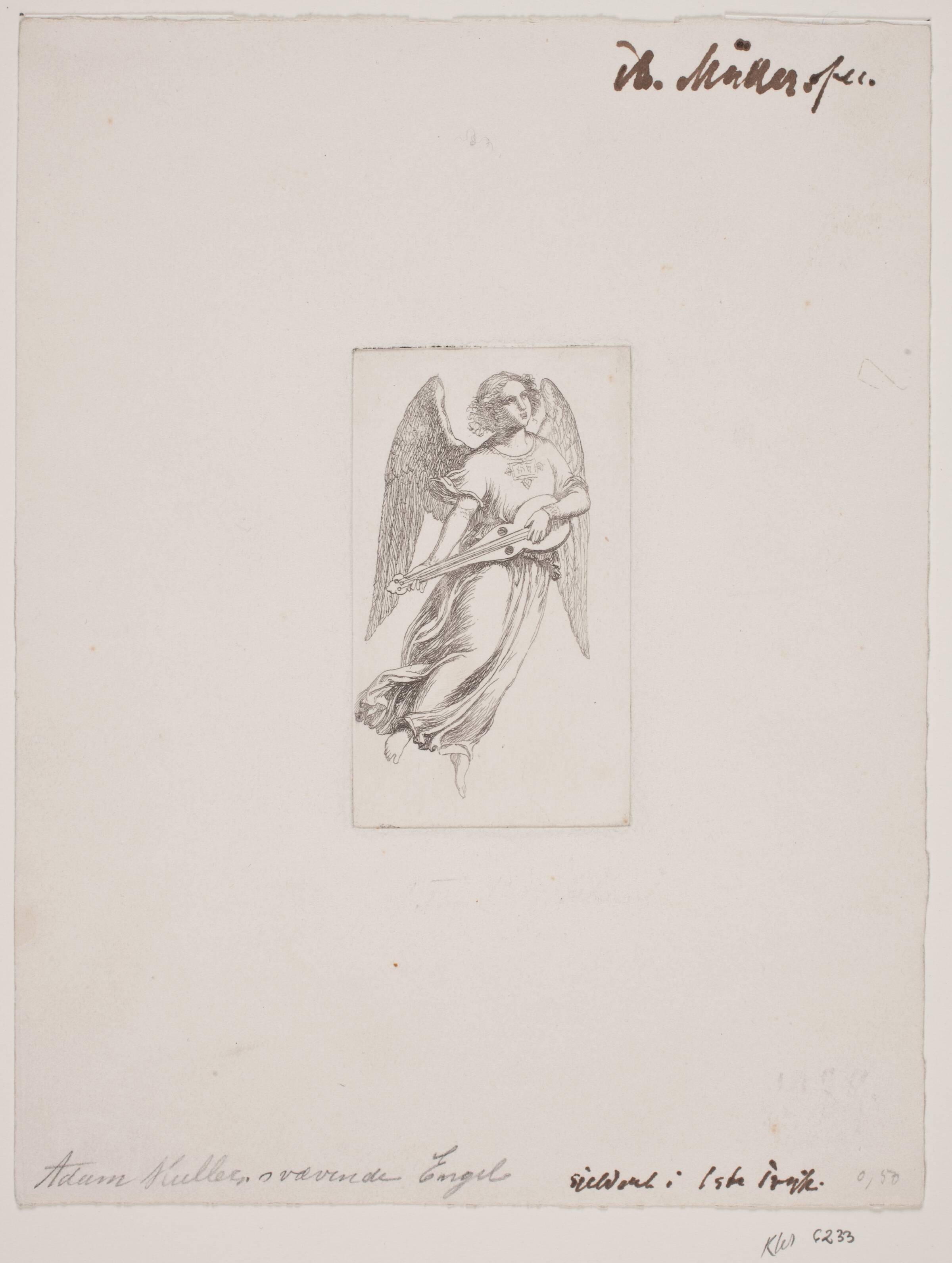 Svævende Engel, Adam Müller, 1844