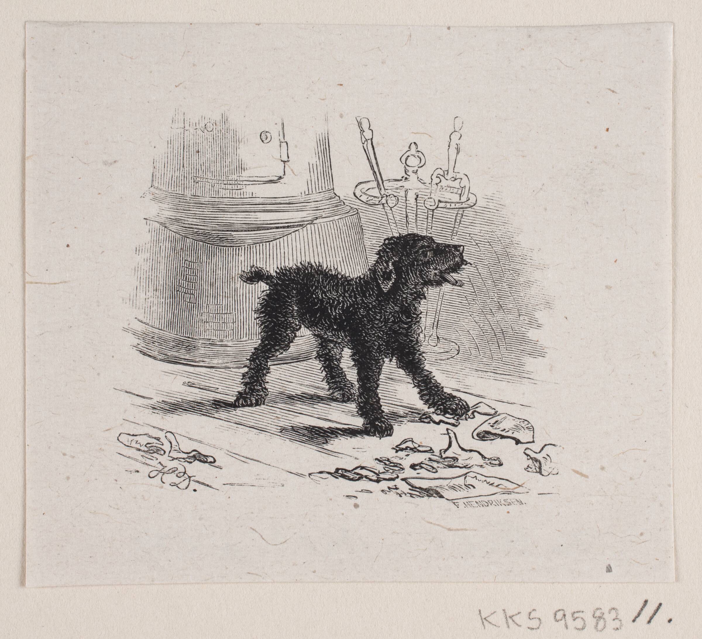En hundehvalp, F. Hendriksen, 1847-1875