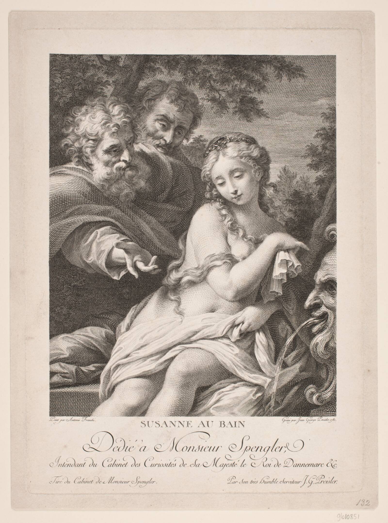 Susanne au bain, J.G. Preisler, 1781