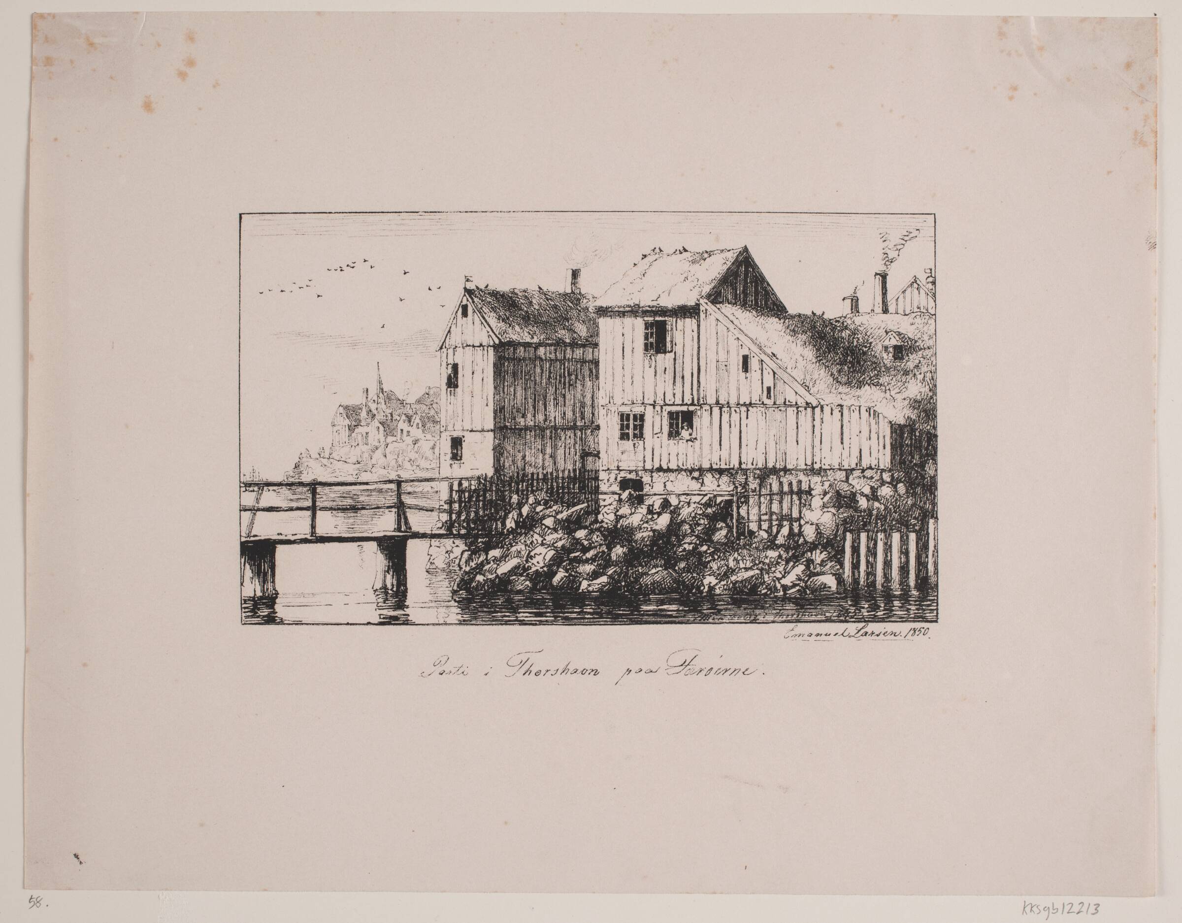 Parti i Thorshavn på Færøerne, Emanuel Larsen, 1850