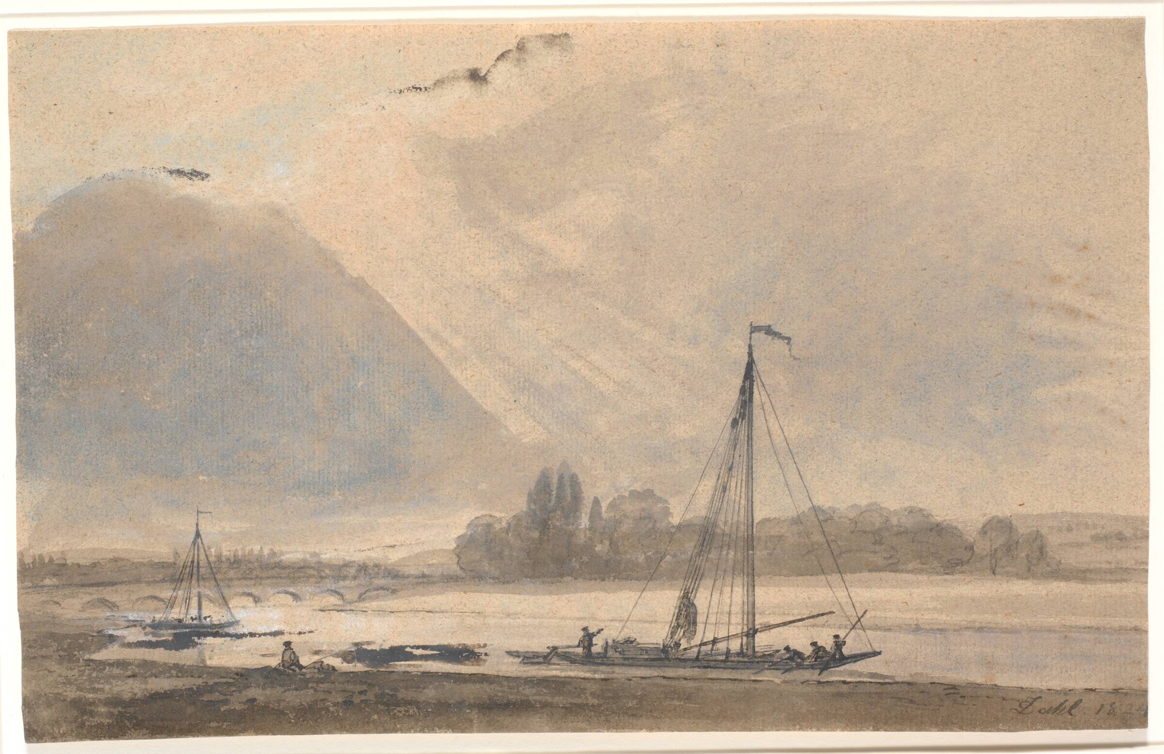 Parti af Elben nær Dresden, J.C. Dahl, 1824