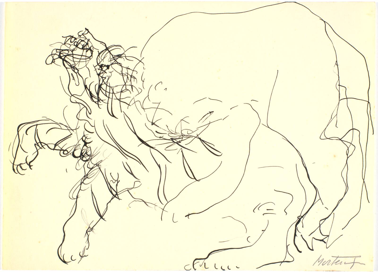 Studie af kopulerende katte, Richard Mortensen, 1942-1945