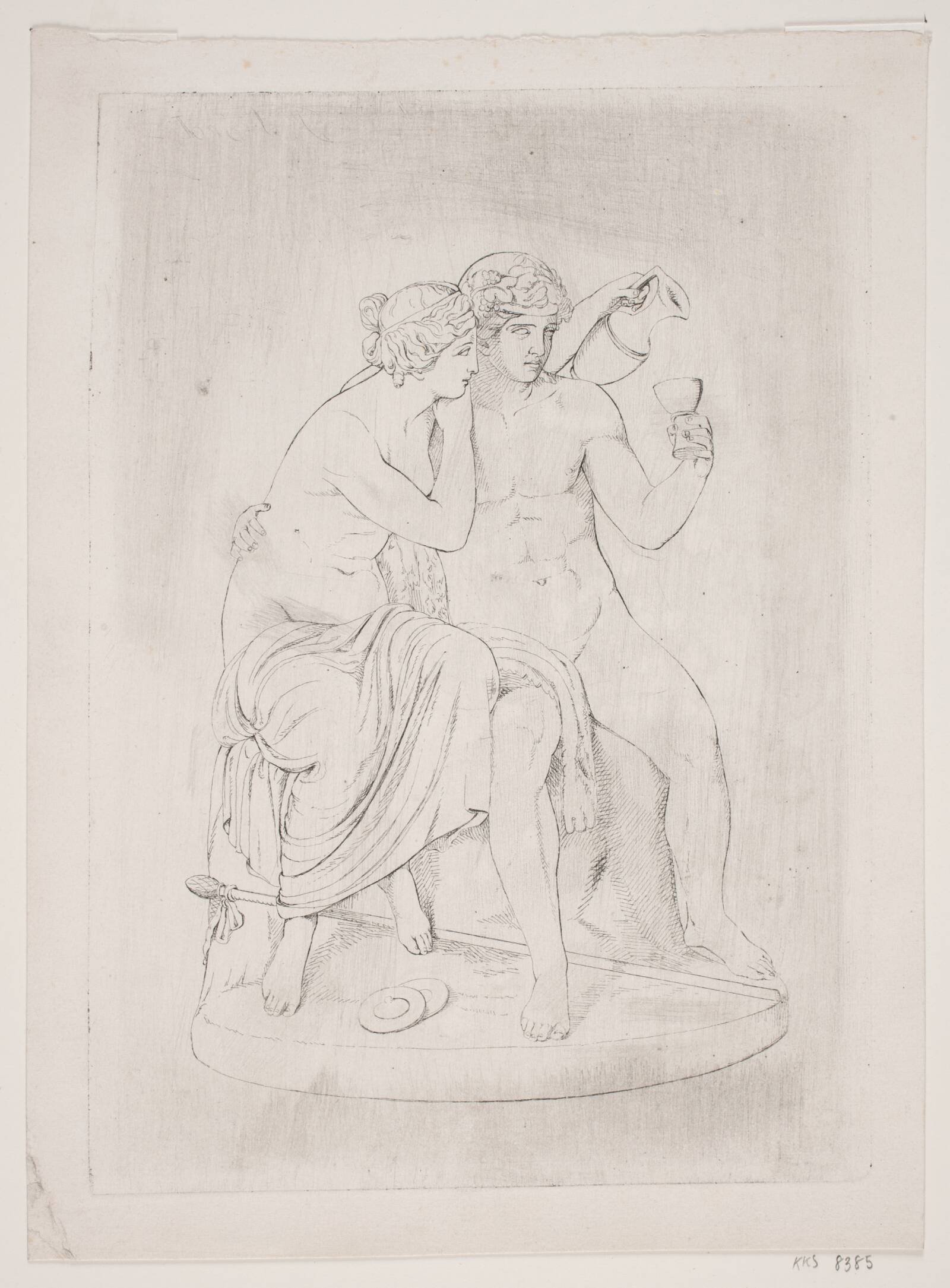 Bacchus og Ariadne, Jørgen Roed, 1828