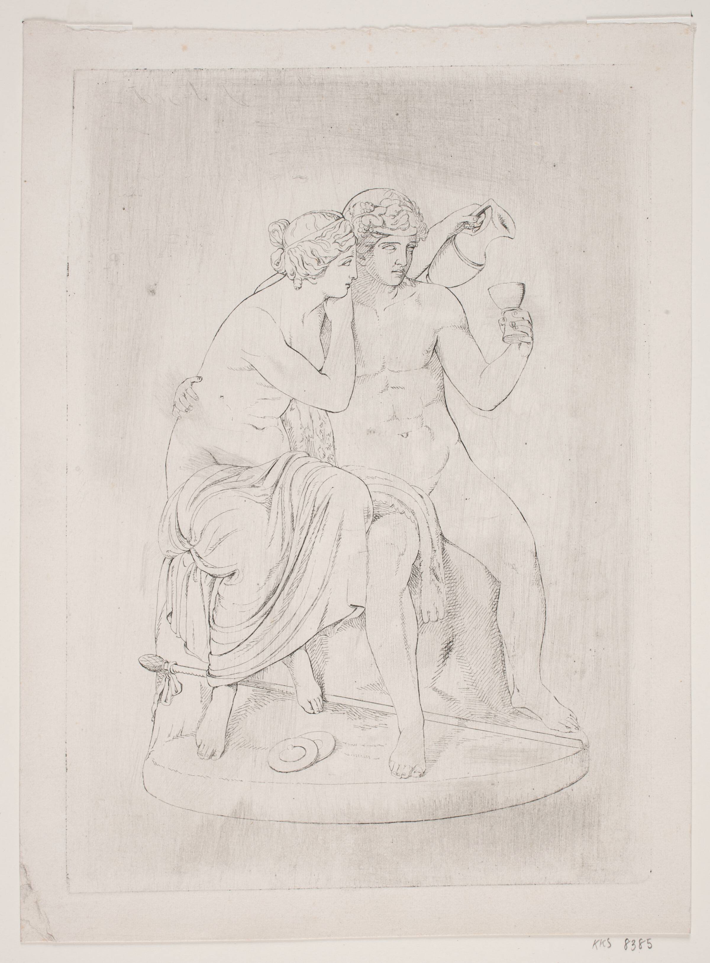 Bacchus og Ariadne, Jørgen Roed, 1828