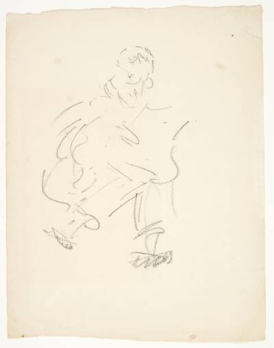 Studie af maleren Kristian Kongsbøll (1880-1913), siddende