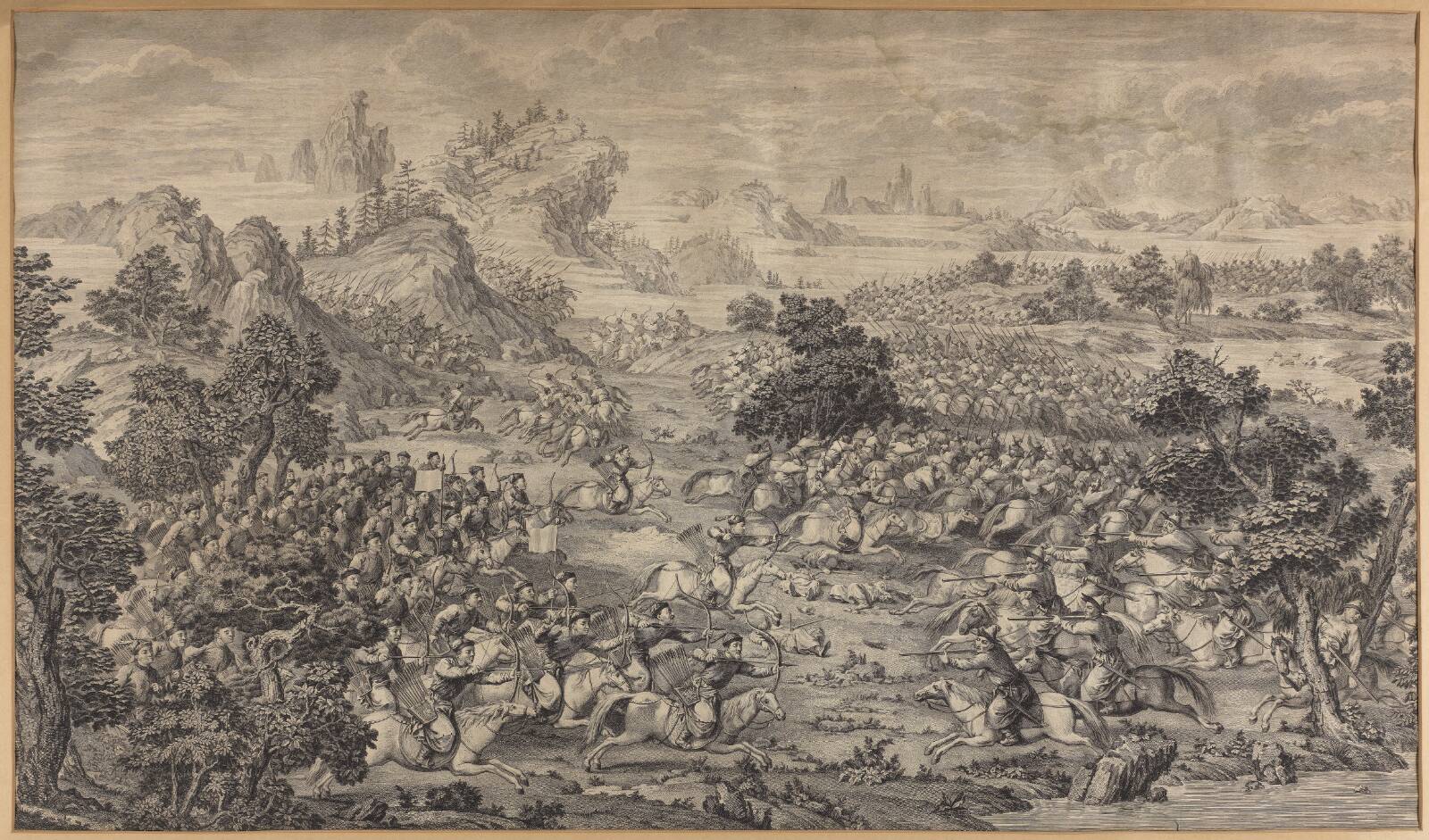Sejren ved Khorgos, Jacques Philippe Le Bas, 1774