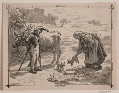 Illustration til folkeeventyret "Tre små røde Grise"