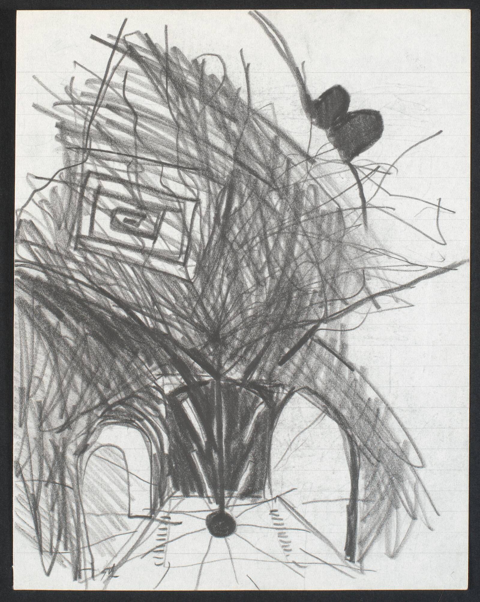 Tegning, Lone Høyer Hansen, 1984