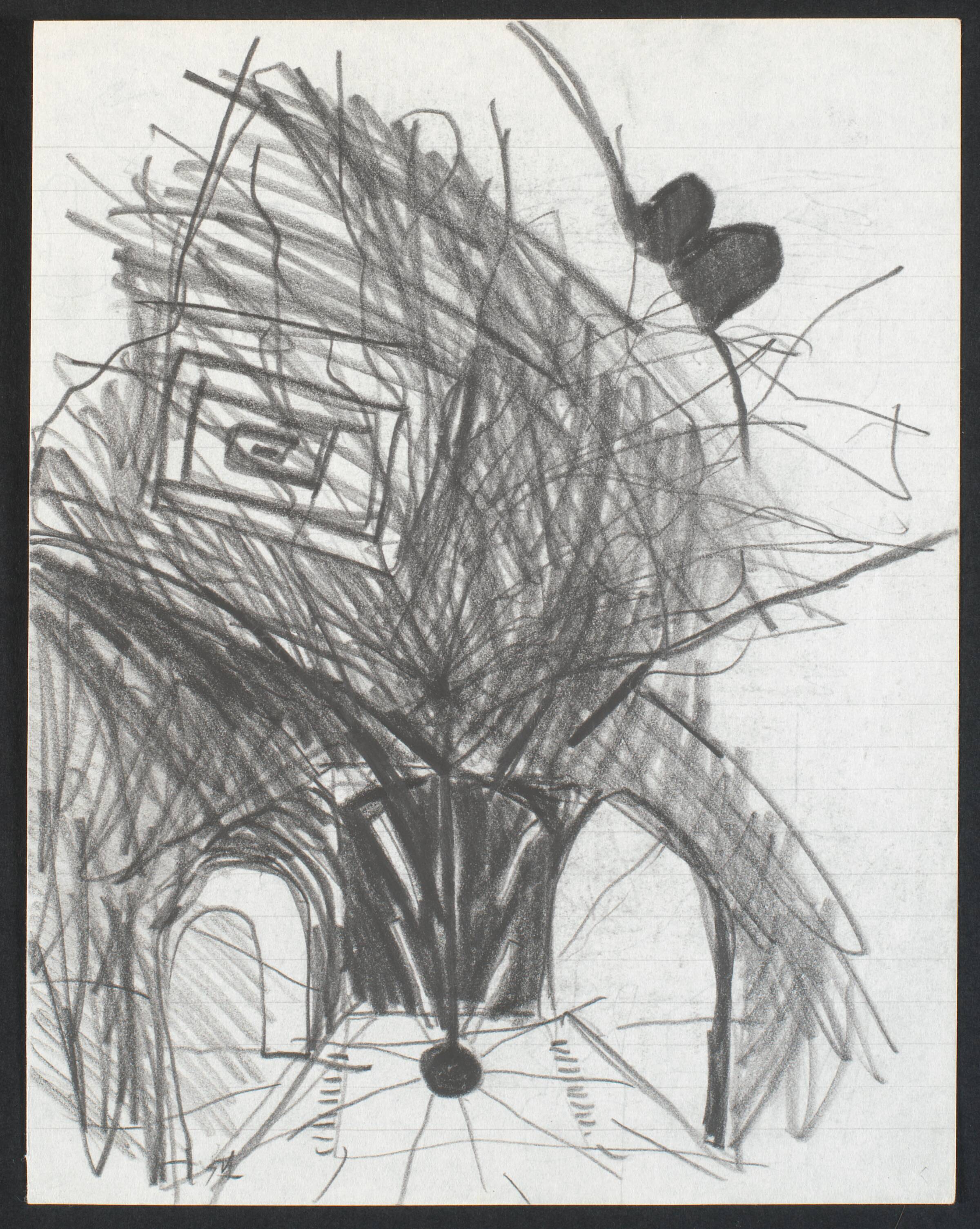 Tegning, Lone Høyer Hansen, 1984