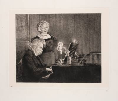 Edvard og Nina Grieg ved klaveret
