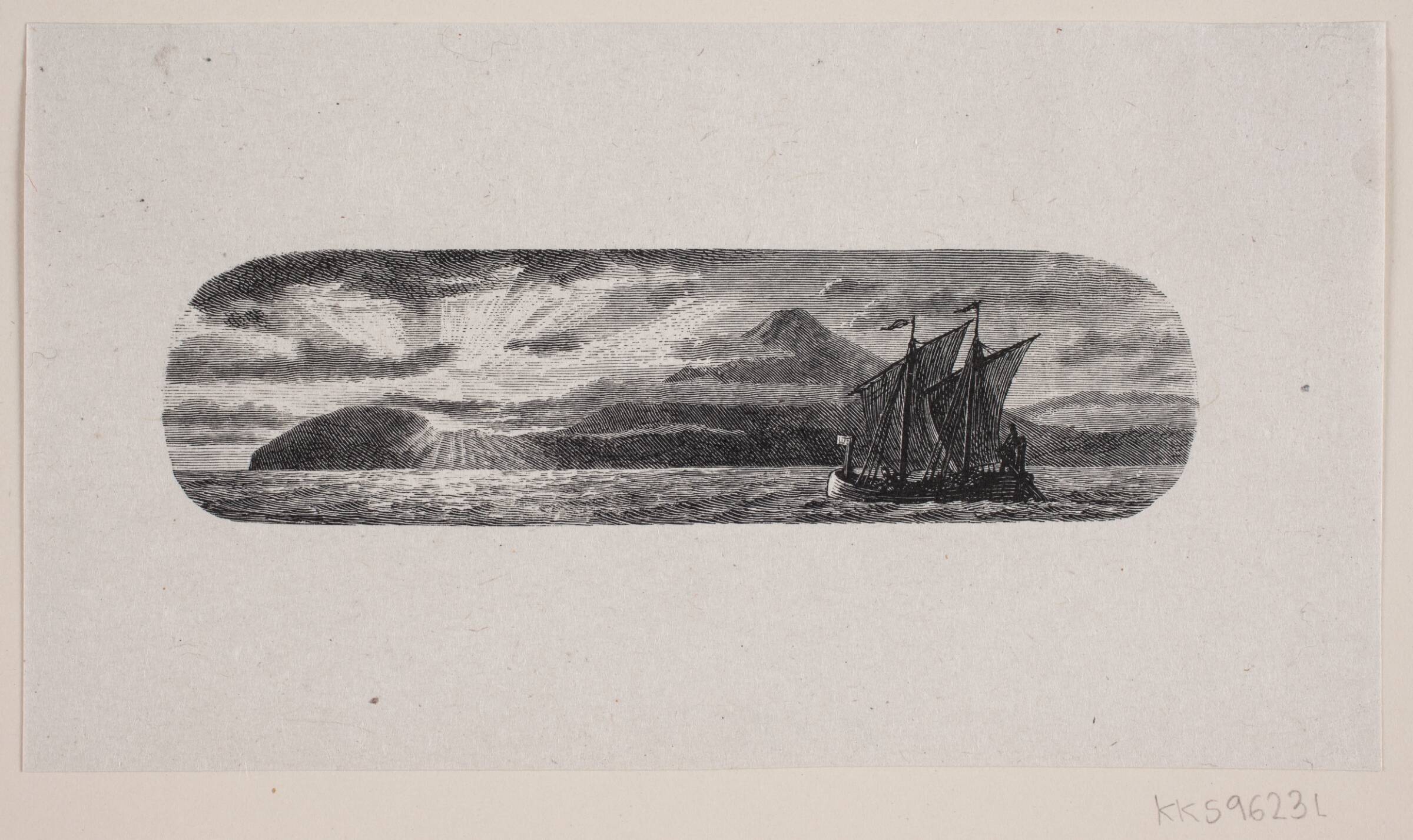 illustration til Carl Ploug, "Kong Harald og Islændingen", Carl Ploug, 1870-1881