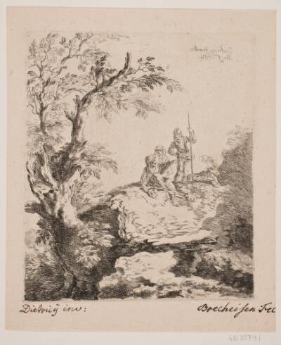Klippelandskab med Figurer