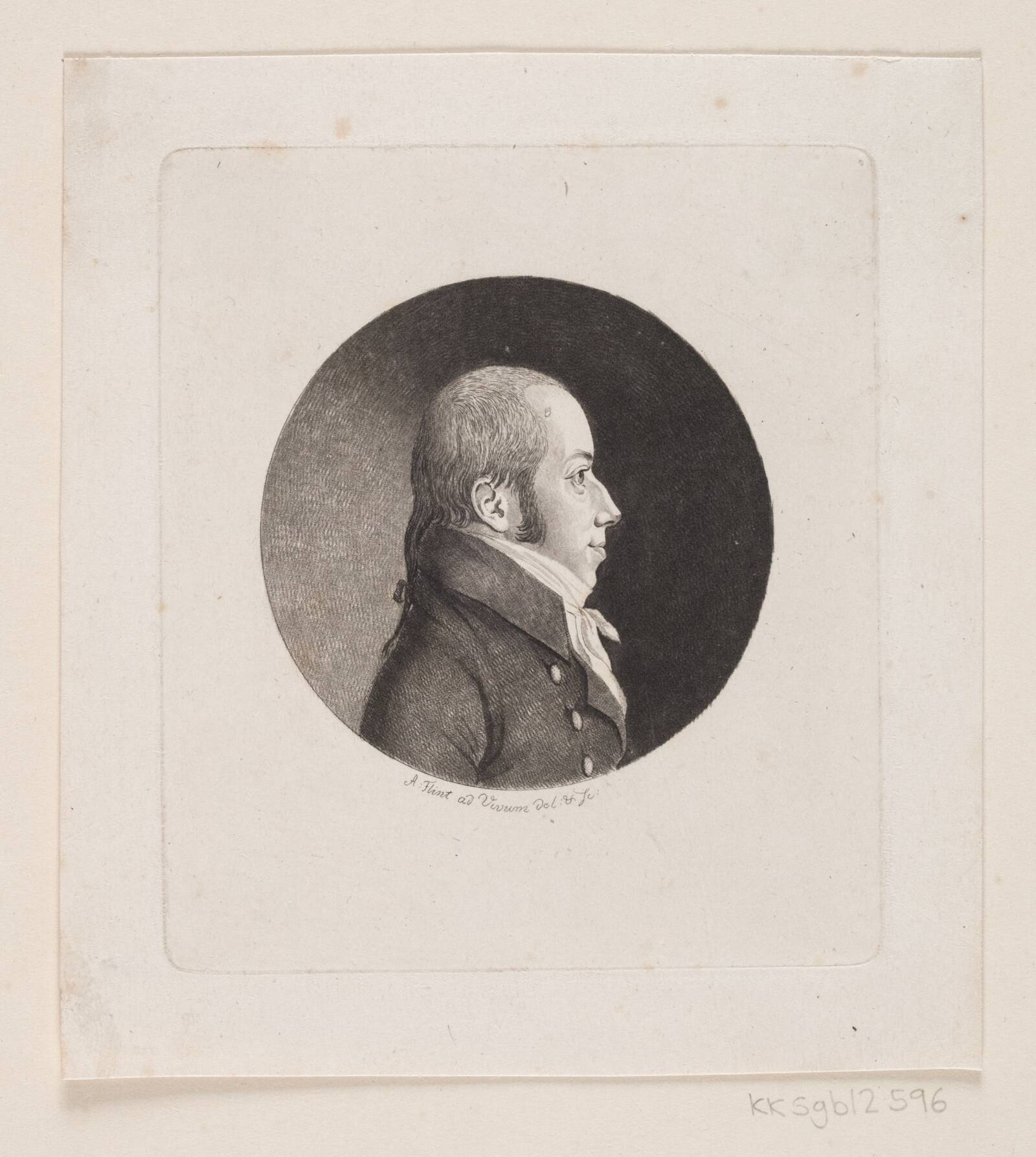 Ubekendt mandsportræt, Andreas Flint, 1767-1824