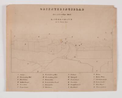 København set fra Nikolaj Tårn, orienteringsblad til den sydvestlige del