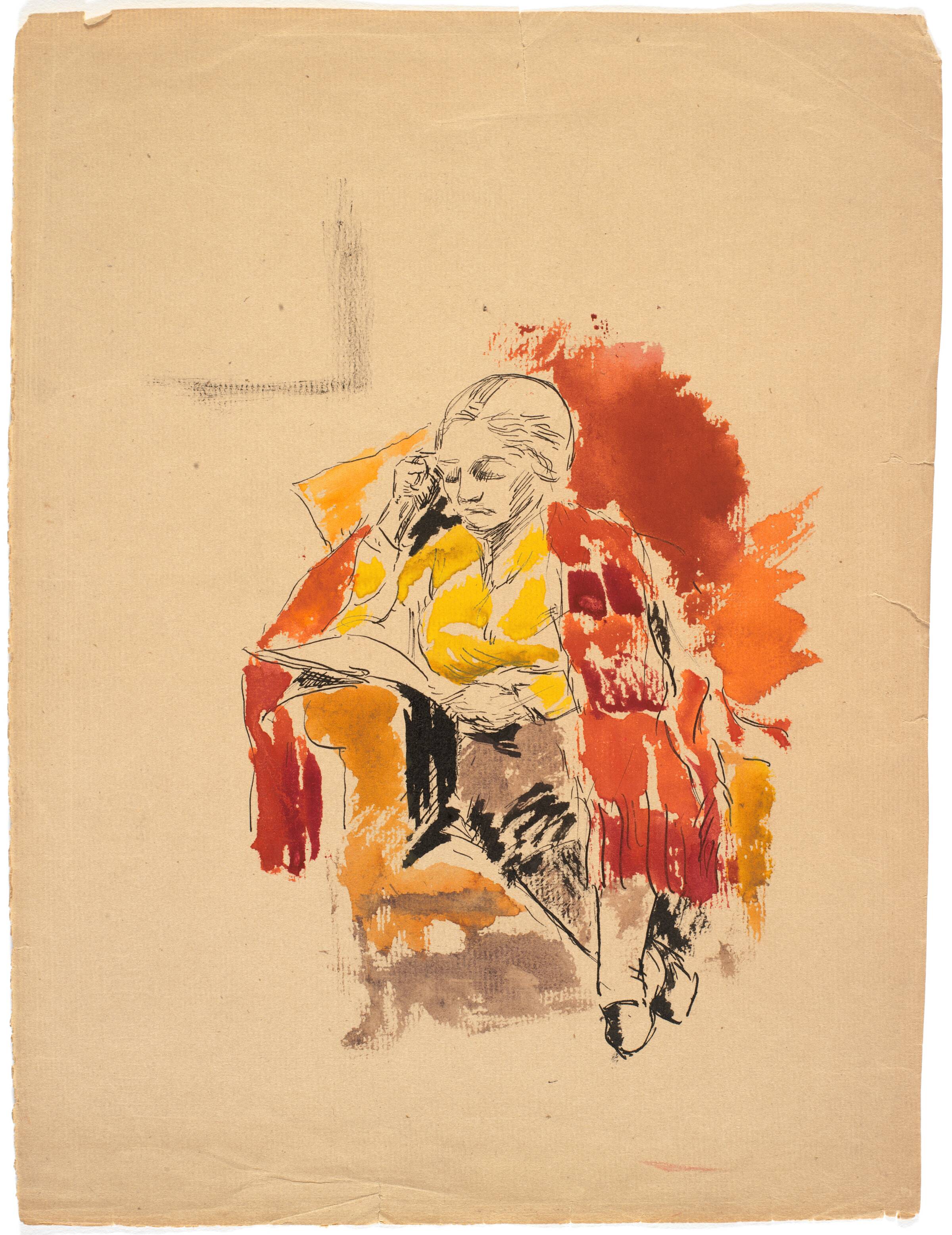 Portræt af kunstnerens mor Clara, f. Jensen, Richard Mortensen, 1929-1931