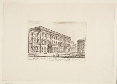 Greven af Bracciano Odeschalchi's palazzo. 1. Palazzo Muti. 2. S. Marcello-klosteret