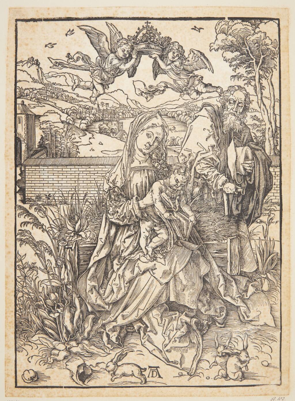 The Holy Family with three hares at SMK