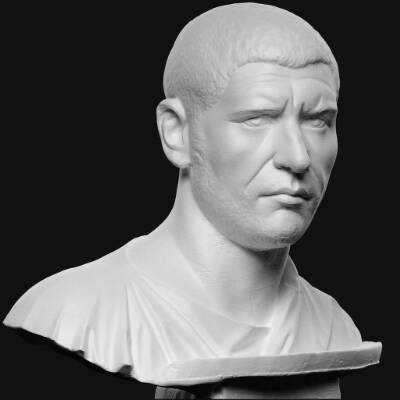Portræt af Philippus Arabs (kejser 244-249 e.Kr.)