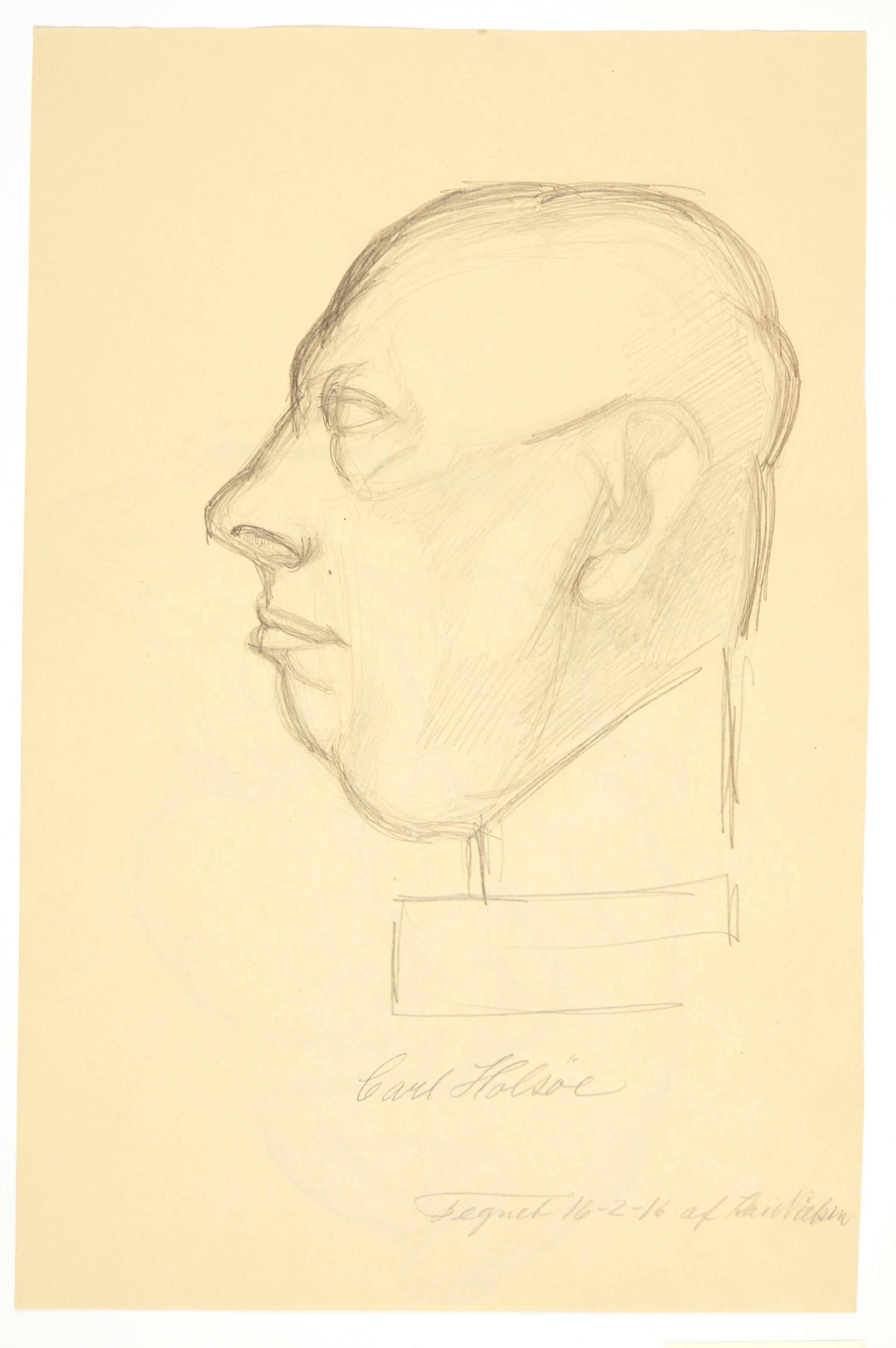 Portræt af maleren Carl Holsøe (1863-1935), Kai Nielsen, 1916