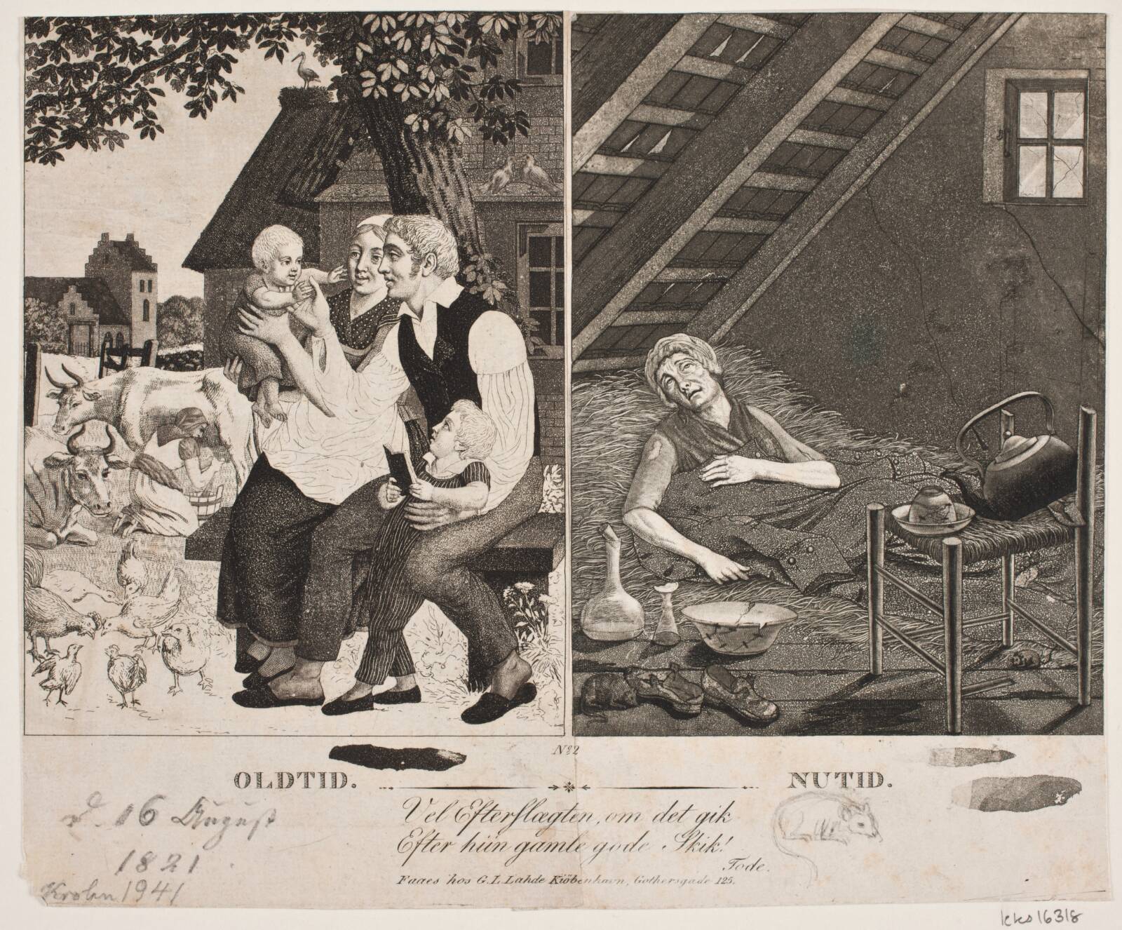 Oldtid - nutid no. 2, Gerhard Ludvig Lahde, 1821