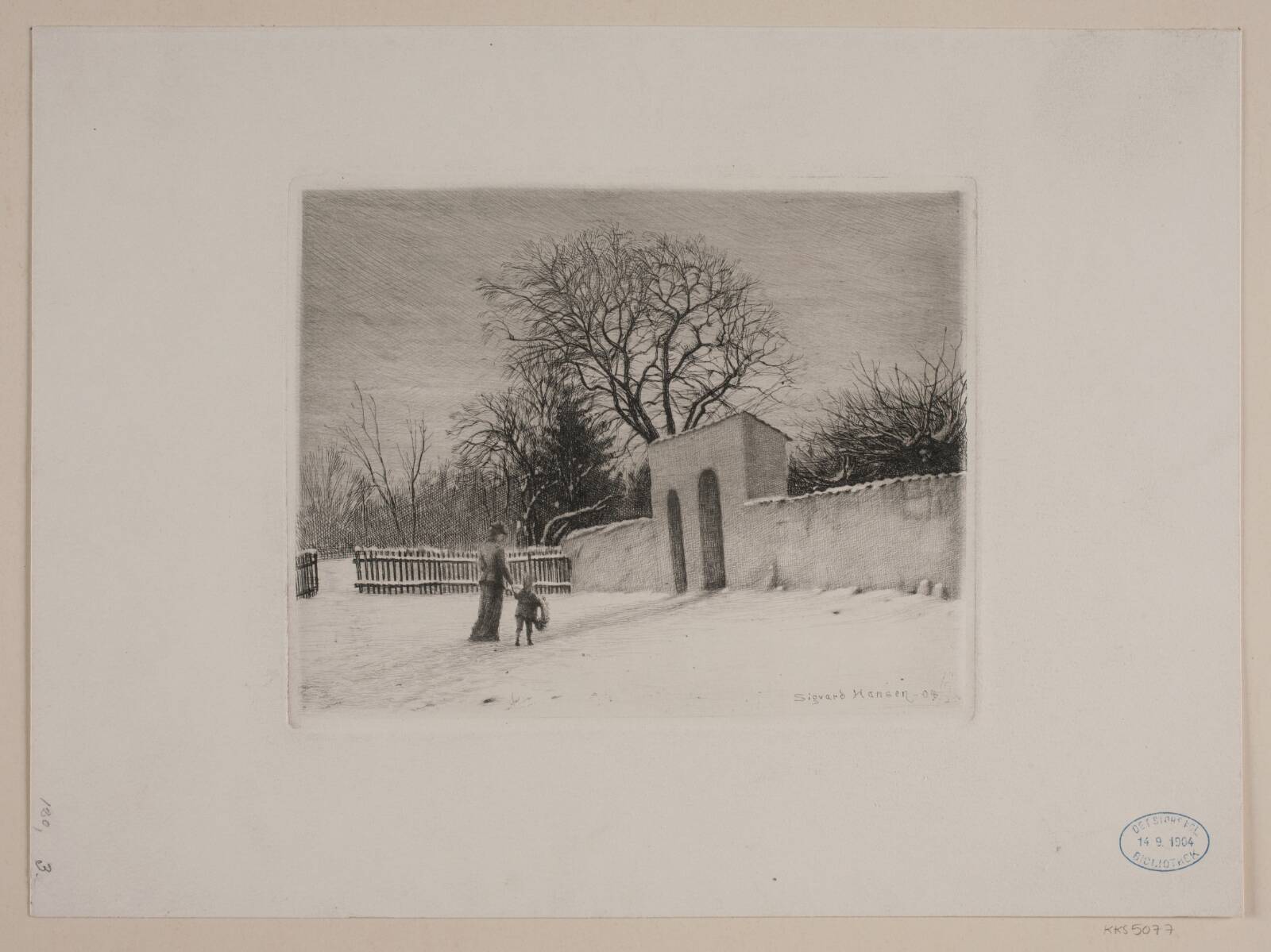 Indgangen til kirkegården, Sigvard Hansen, 1904