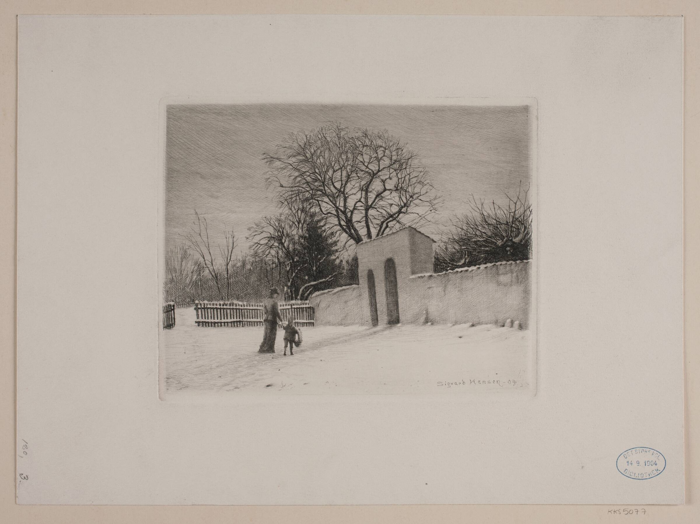 Indgangen til kirkegården, Sigvard Hansen, 1904