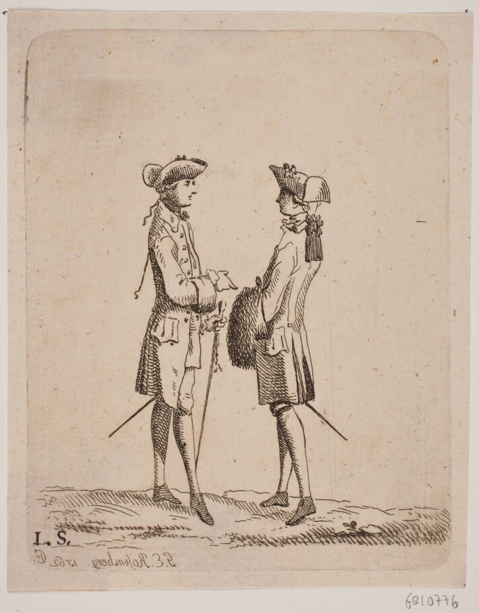 To Kavallerer mødes, Georg Erdman Rosenberg, 1762