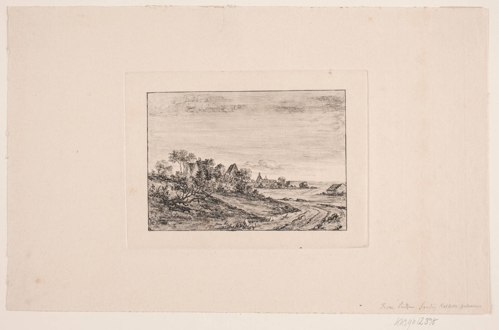 Landskab med huse, Eleonora Tscherning, 1800-1833