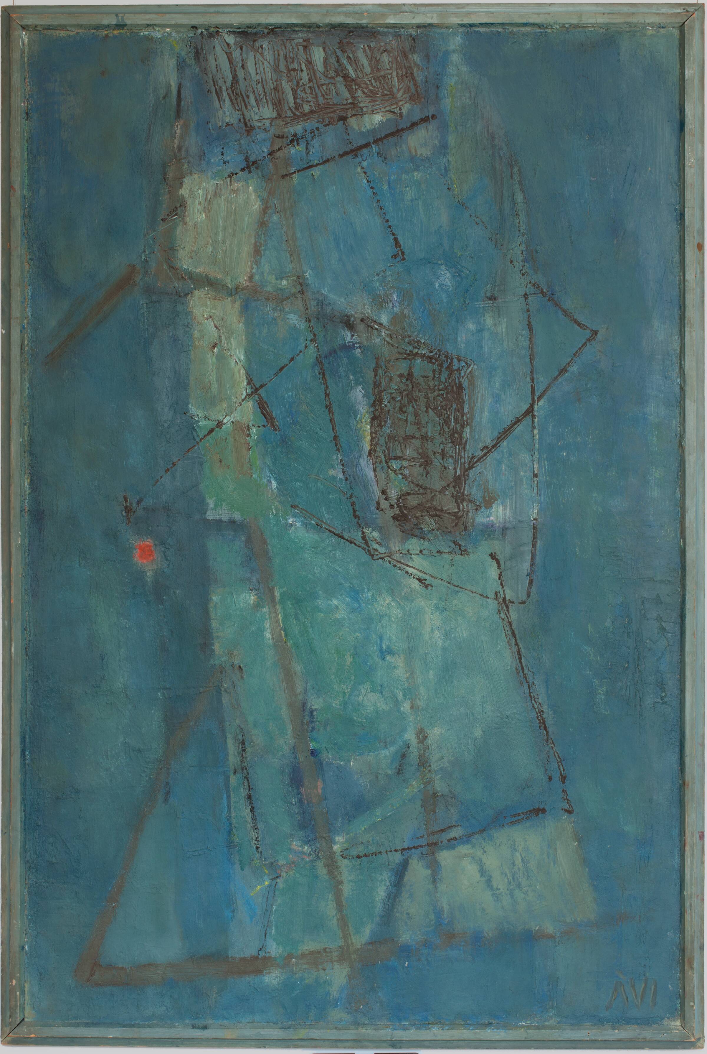 Opbygning mod blåt, Åge Vogel-Jørgensen, 1960
