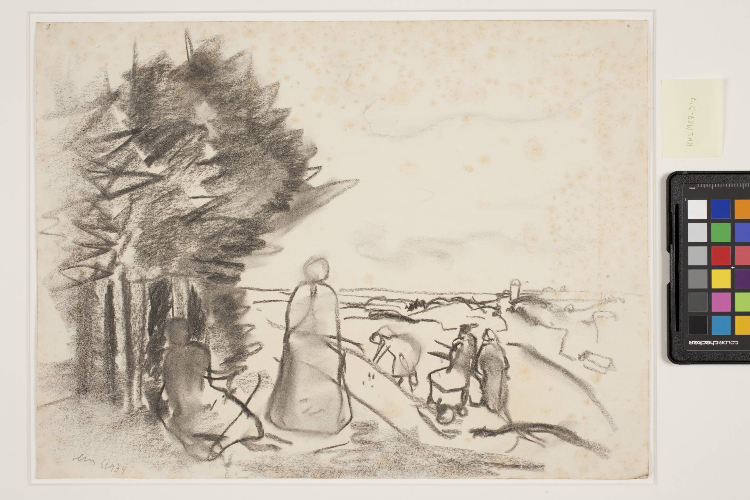Landskab med kvinder, Jens Søndergaard, 1934