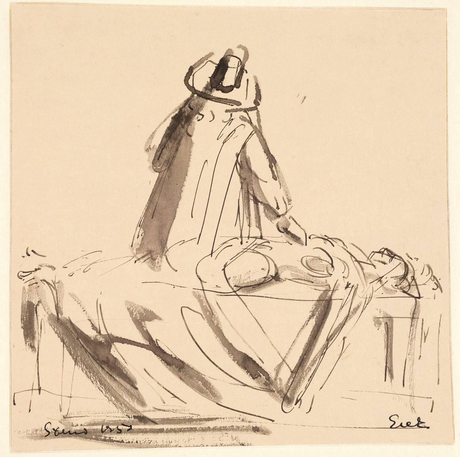Steno. Stående. Bag plint, Gottfred Eickhoff, 1950