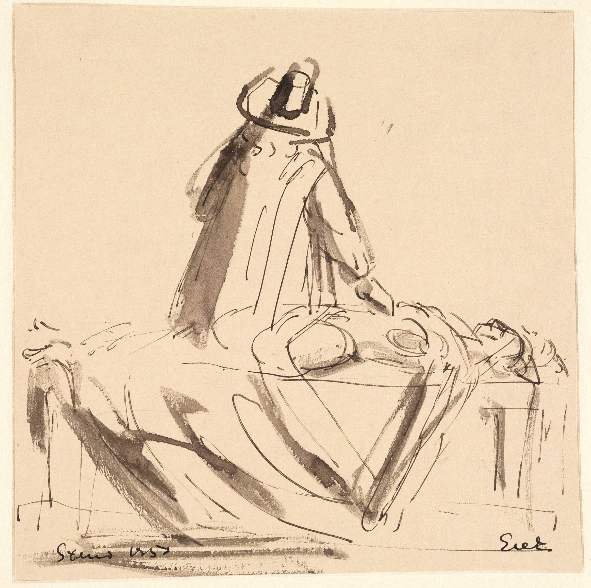 Steno. Stående. Bag plint, Gottfred Eickhoff, 1950