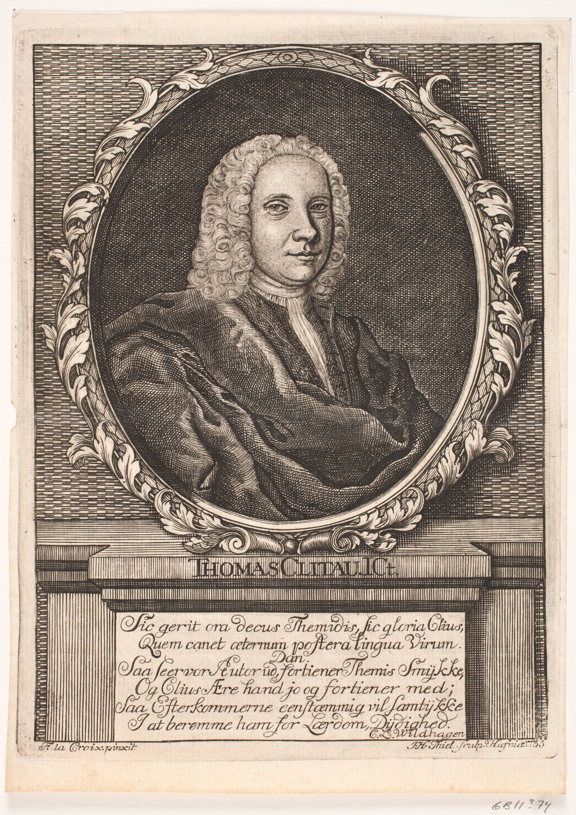 Forfatteren Thomas Clitau, Johan Herman Thiele, 1735