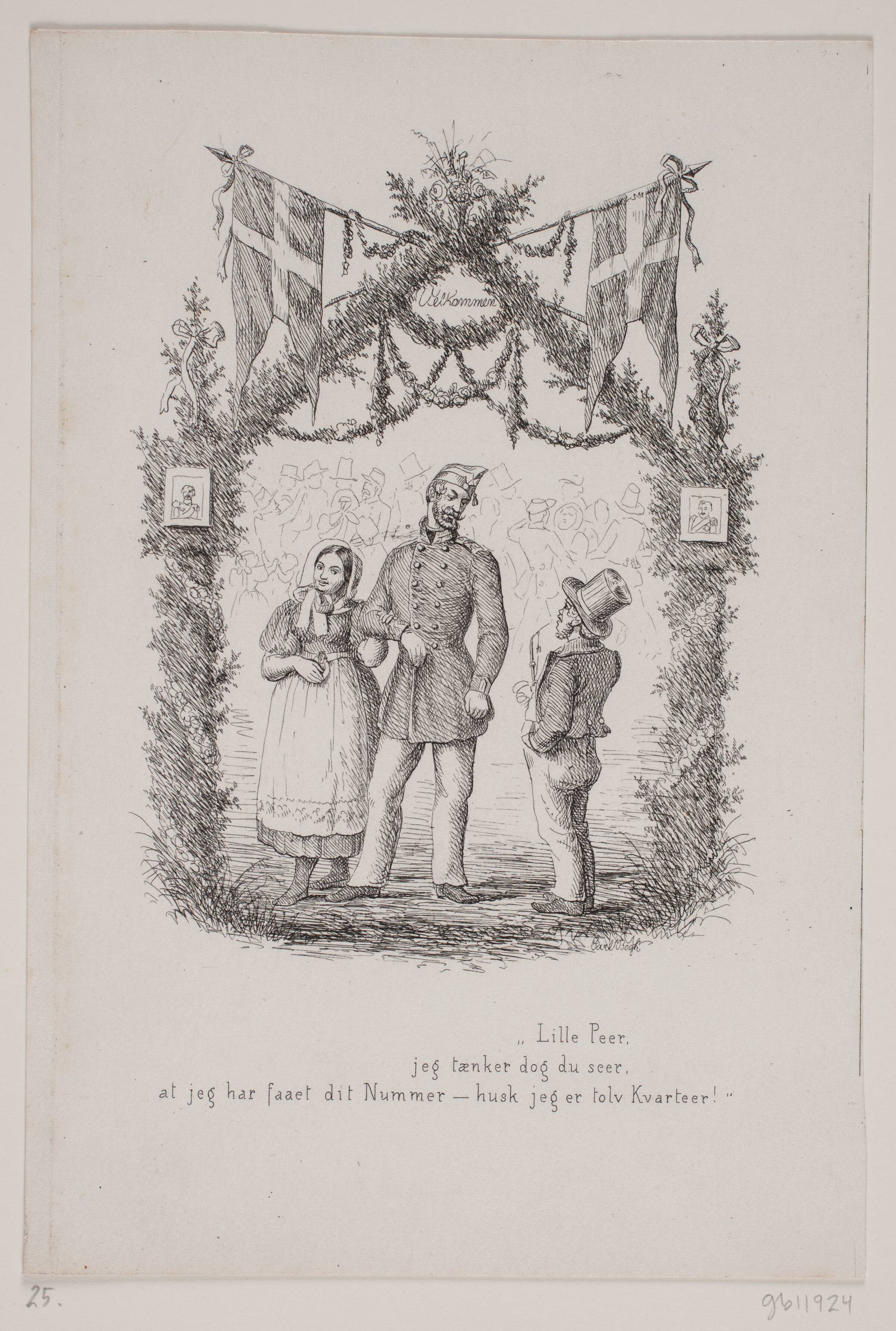 Illustration til digt af Erik Bøgh, Carl Bøgh, 1855