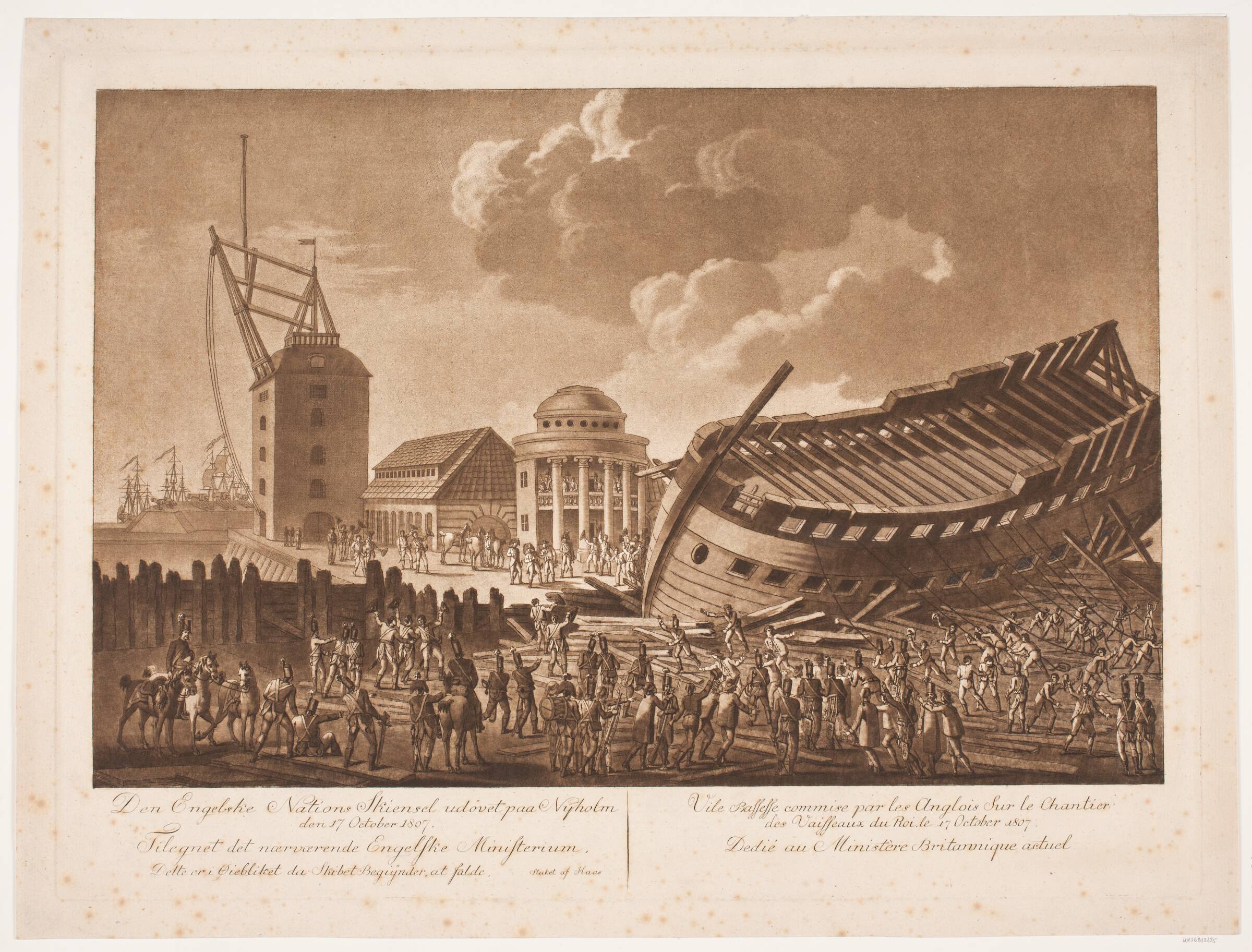 Den engelske nations skændsel udøvet på Nyholm d. 17. oktober 1794, Georg Haas, 1751-1817