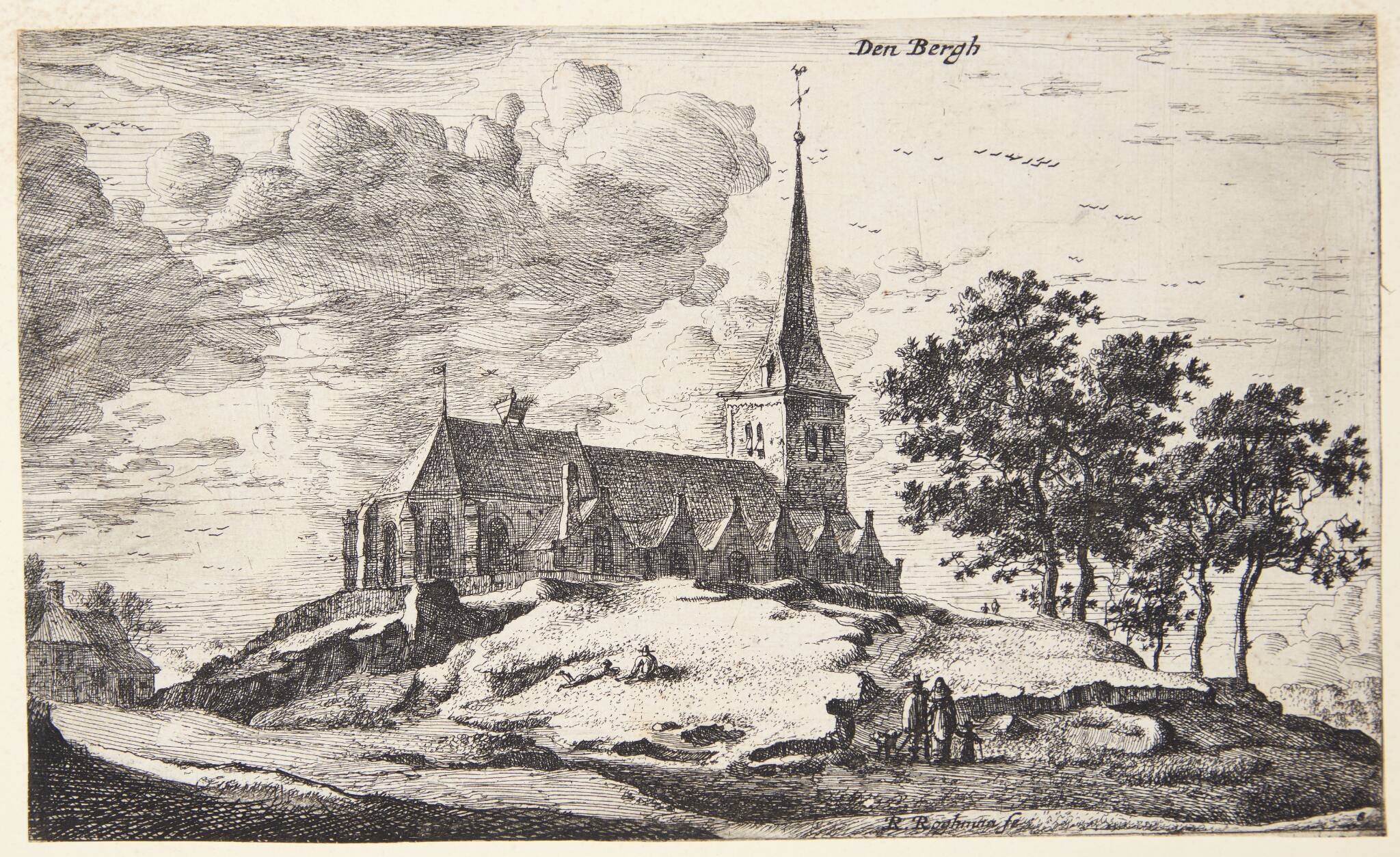 Udsigt mod kirken i Nederhorst den Berg