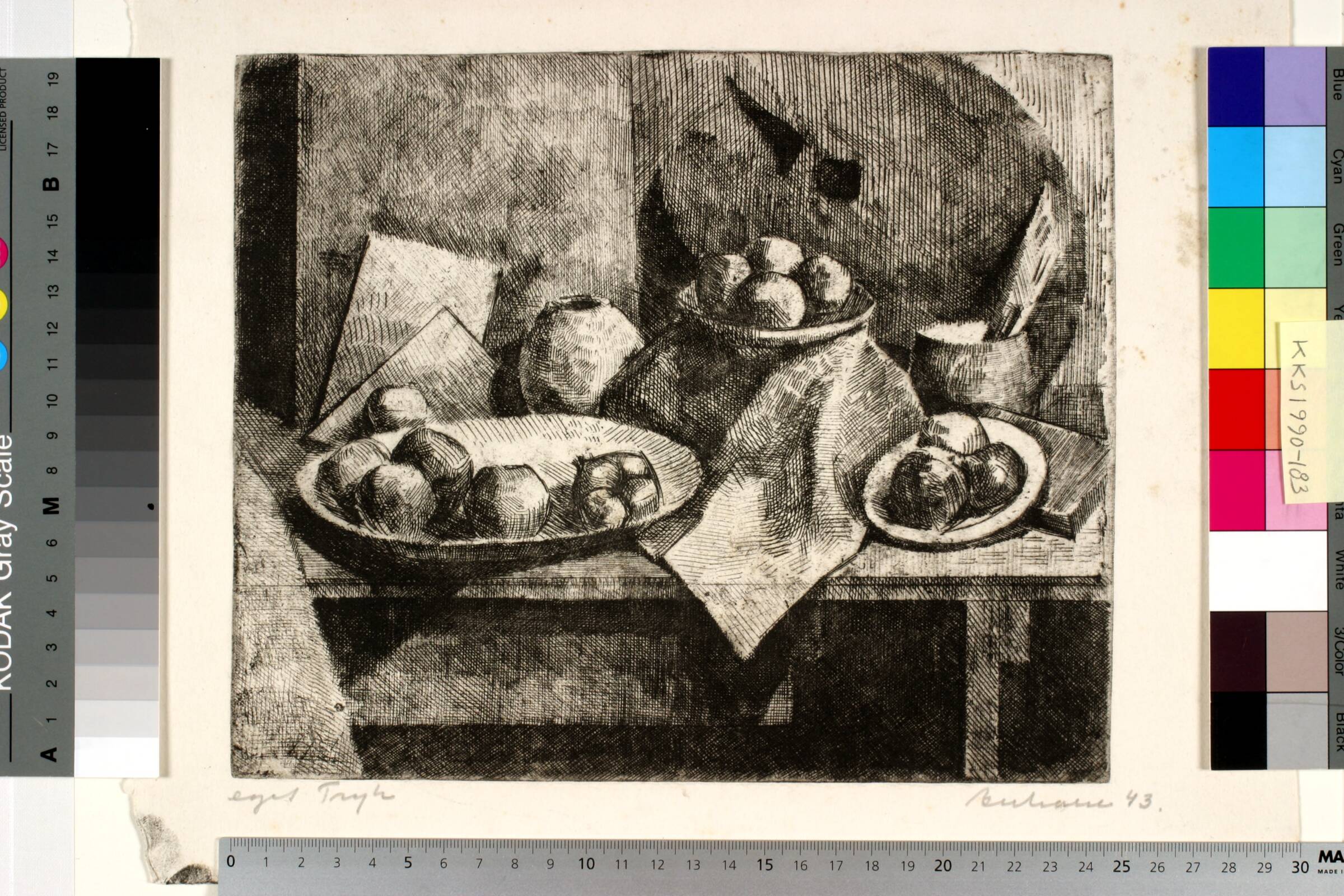 Opstilling, Helge Bertram, 1943